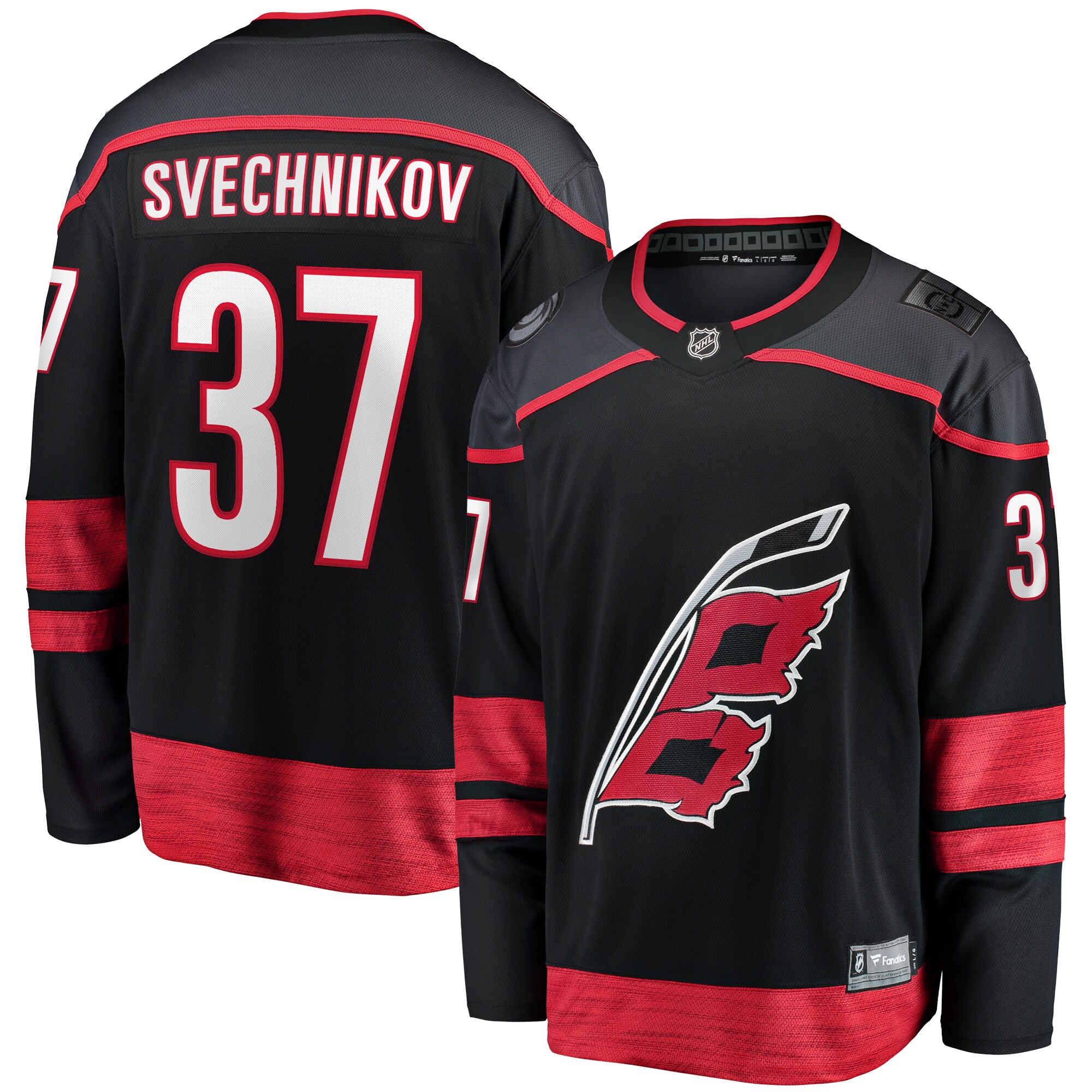 Men's Carolina Hurricanes Andrei Svechnikov Black Home Breakaway Hockey Jersey - JS419 