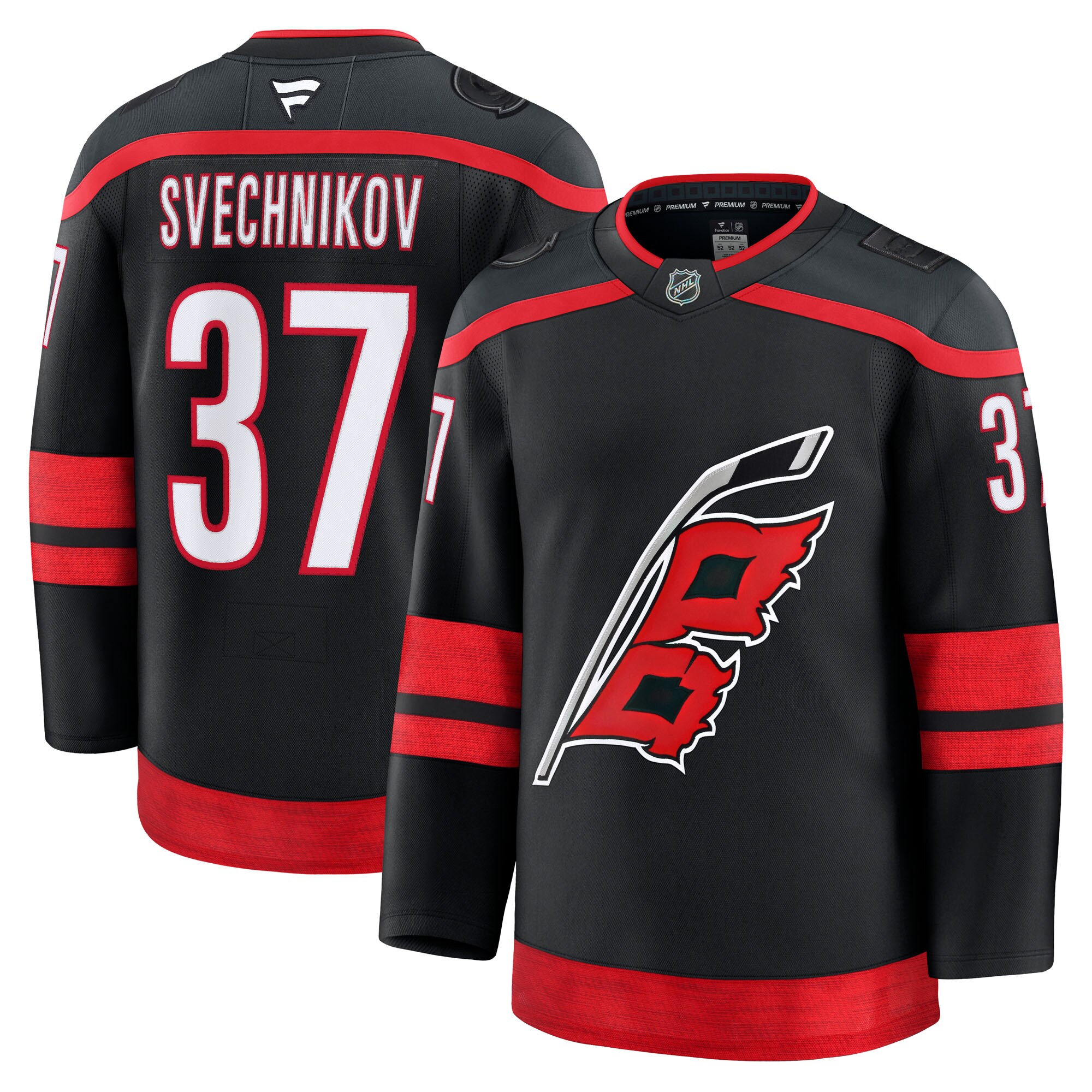 Men's Carolina Hurricanes Andrei Svechnikov Black Home Premium Hockey Jersey - JS537 