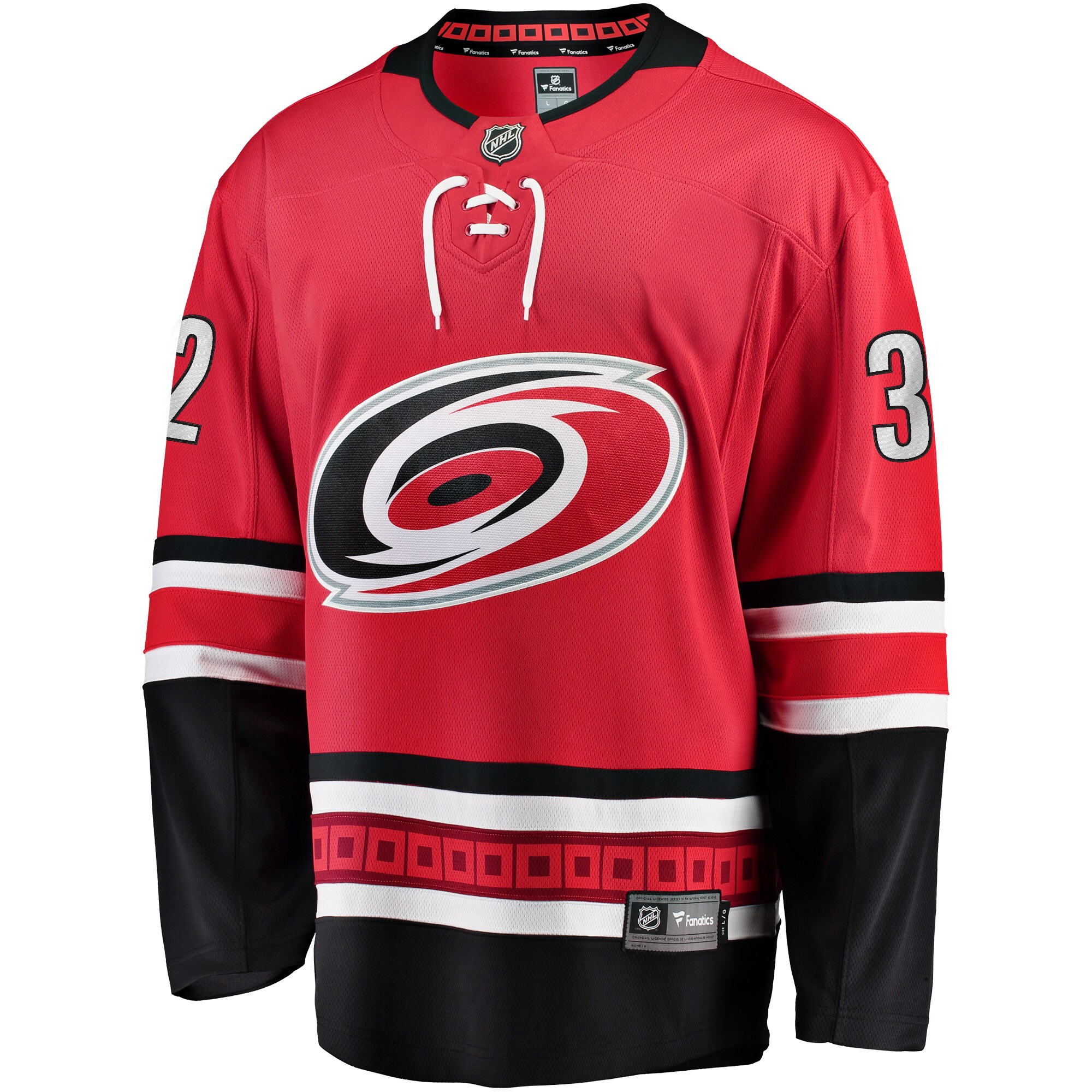 Alternative view of Men's Carolina Hurricanes Antti Raanta Red Alternate Breakaway Player Hockey Jersey - JS849 