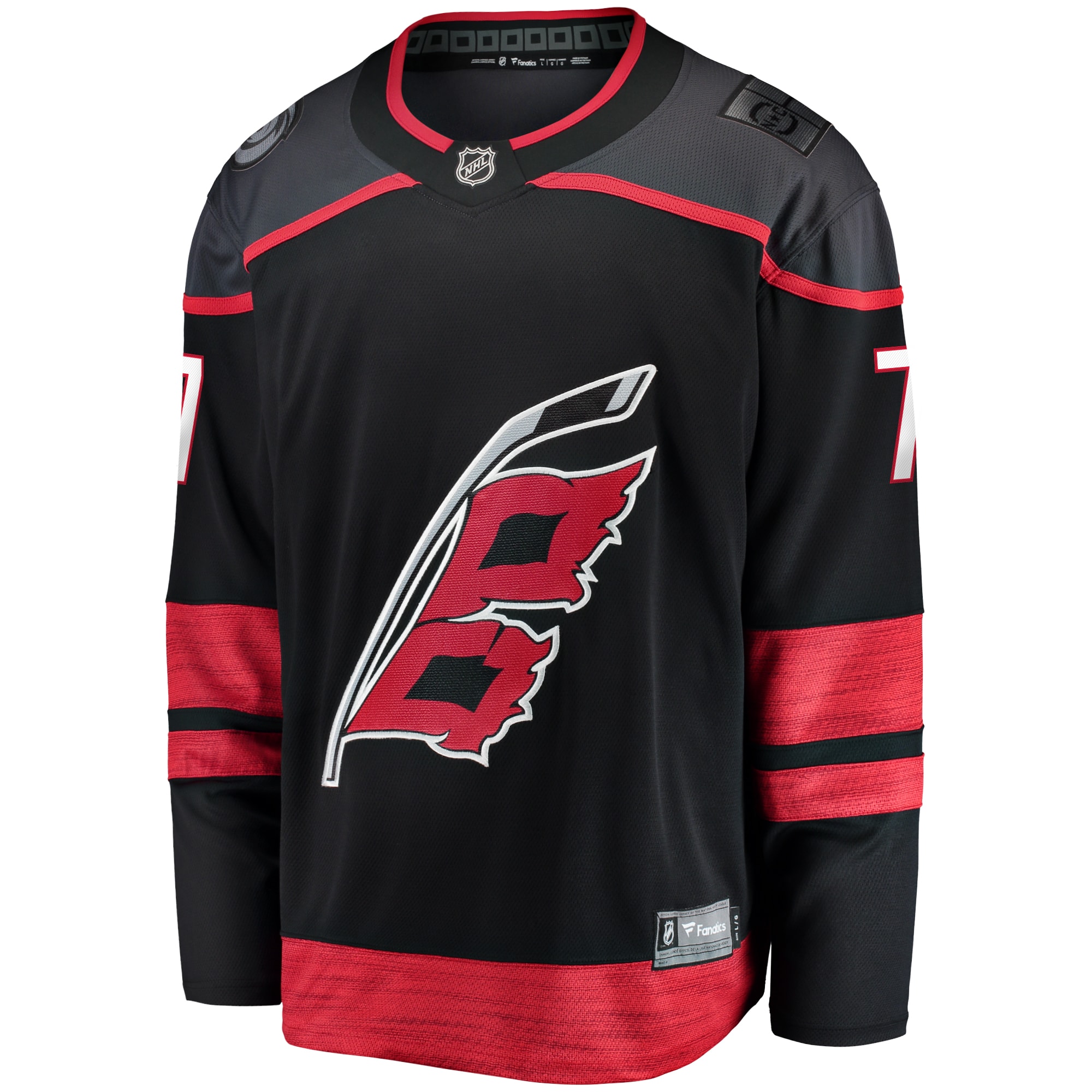 Alternative view of Men's Carolina Hurricanes Dmitry Orlov Black Home Breakaway Hockey Jersey - JS180 