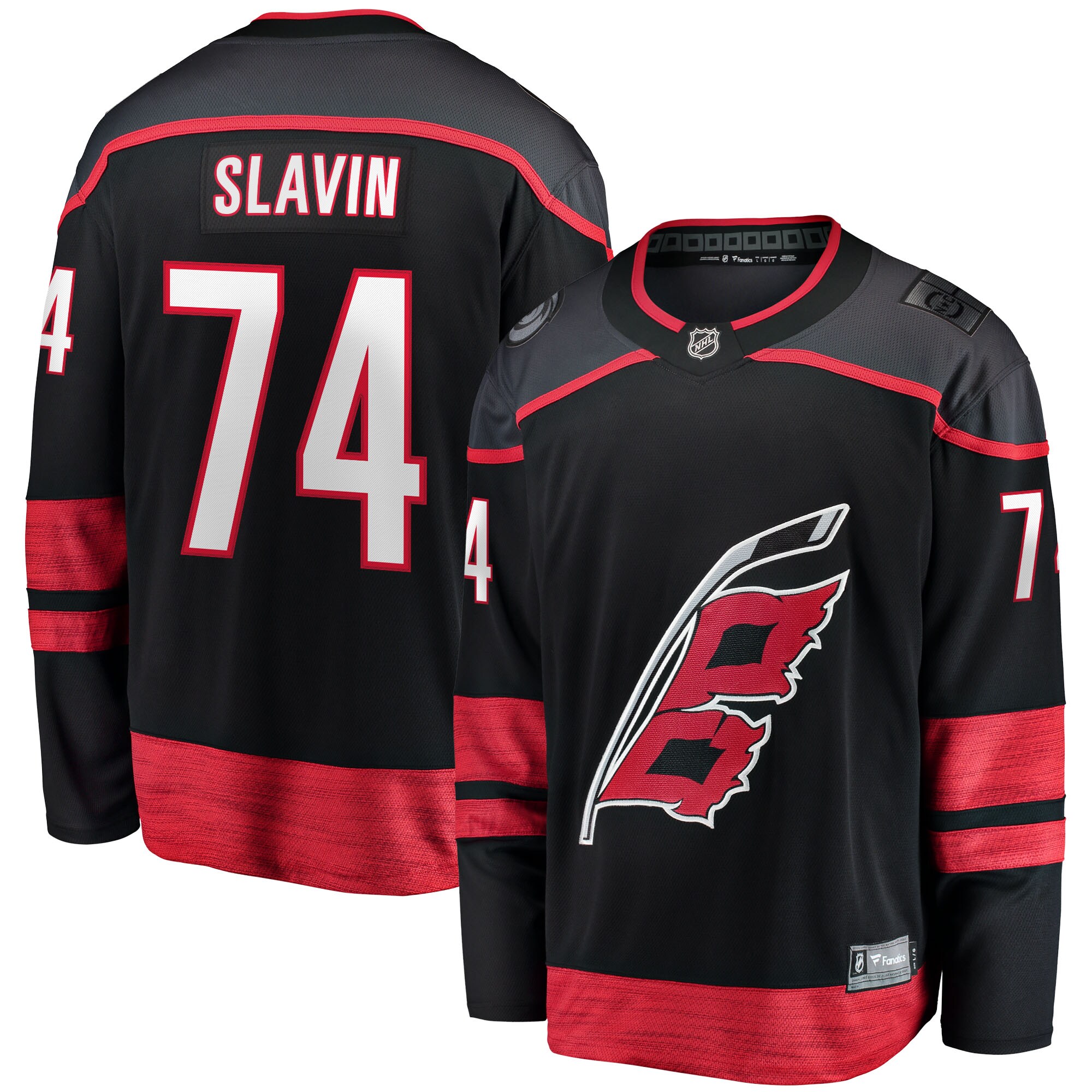 Men's Carolina Hurricanes Jaccob Slavin Black Home Breakaway Player Hockey Jersey - JS916 