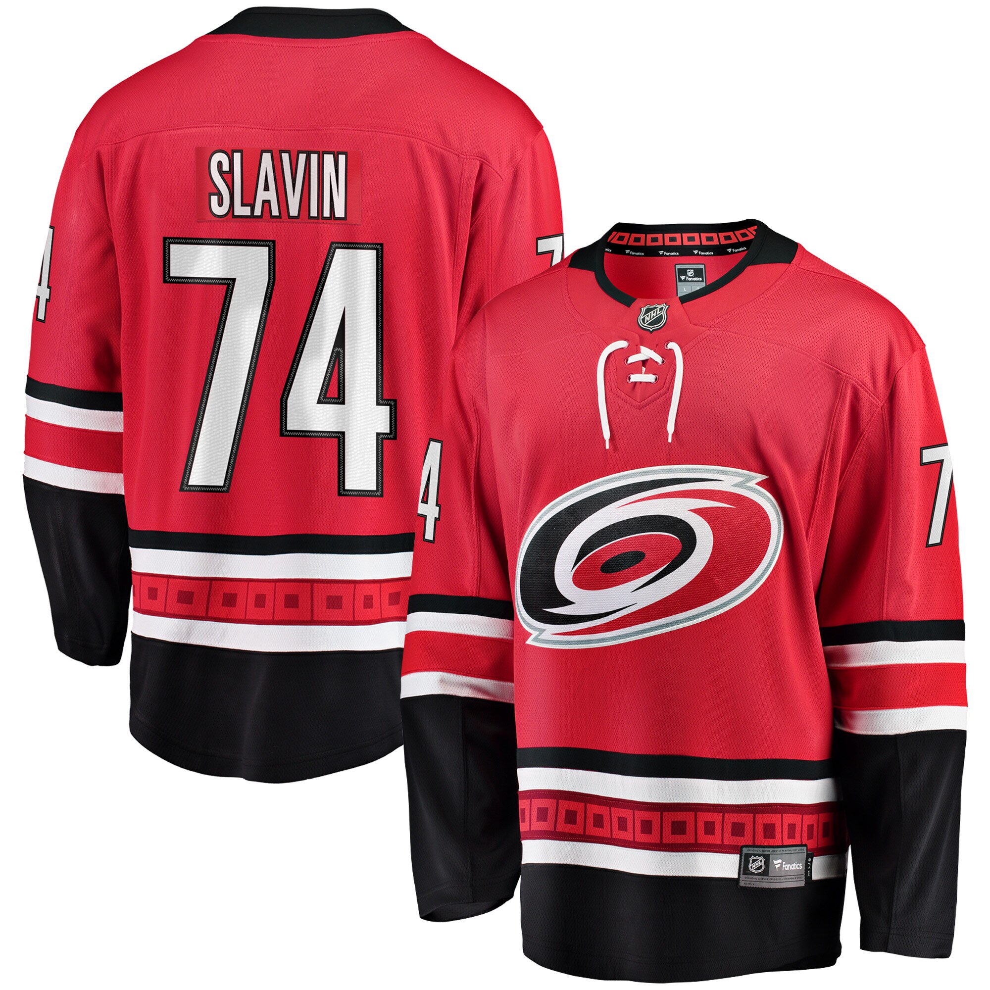 Men's Carolina Hurricanes Jaccob Slavin Red Alternate Breakaway Player Hockey Jersey - JS472 