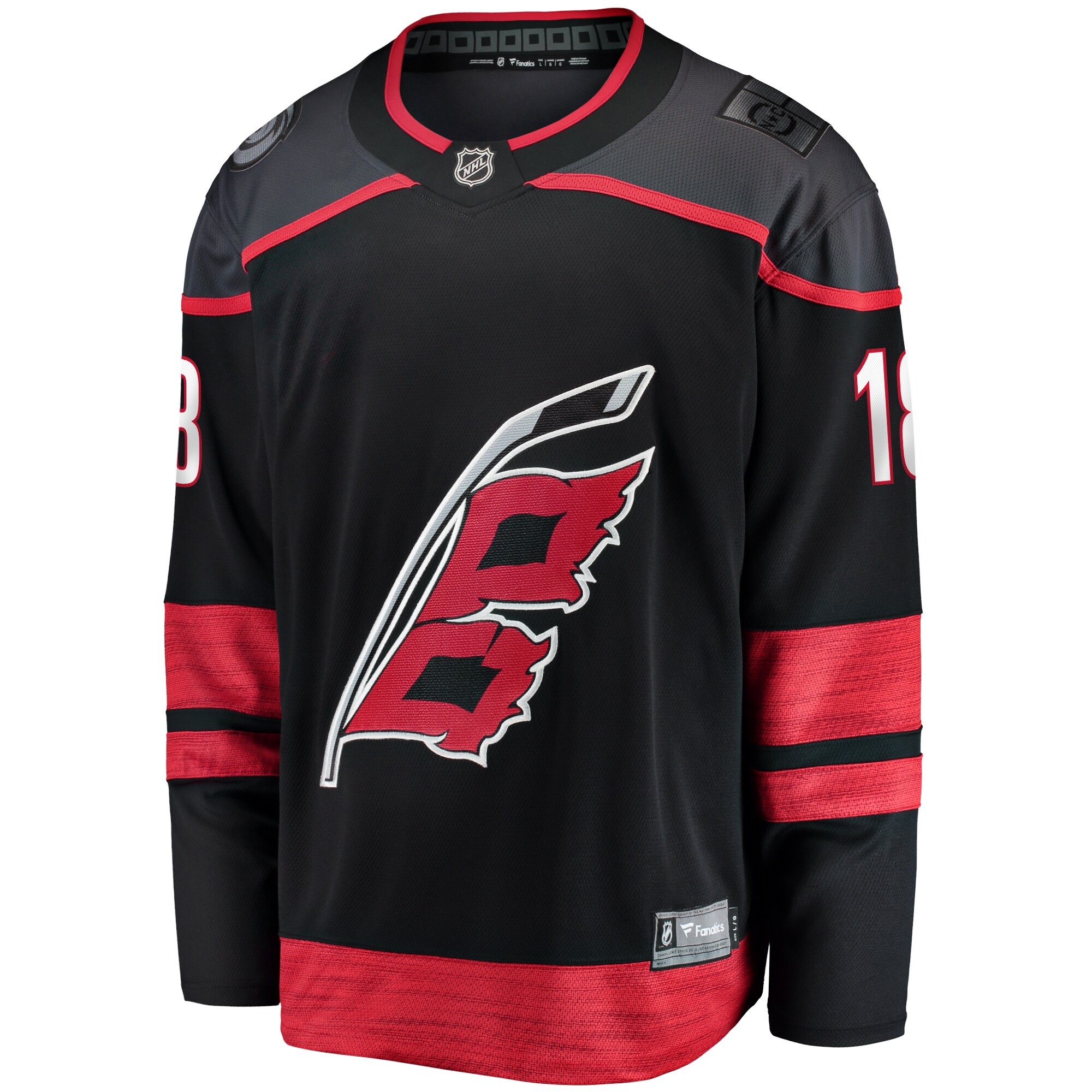 Alternative view of Men's Carolina Hurricanes Jack Drury Black Home Premier Breakaway Player Hockey Jersey - JS617 