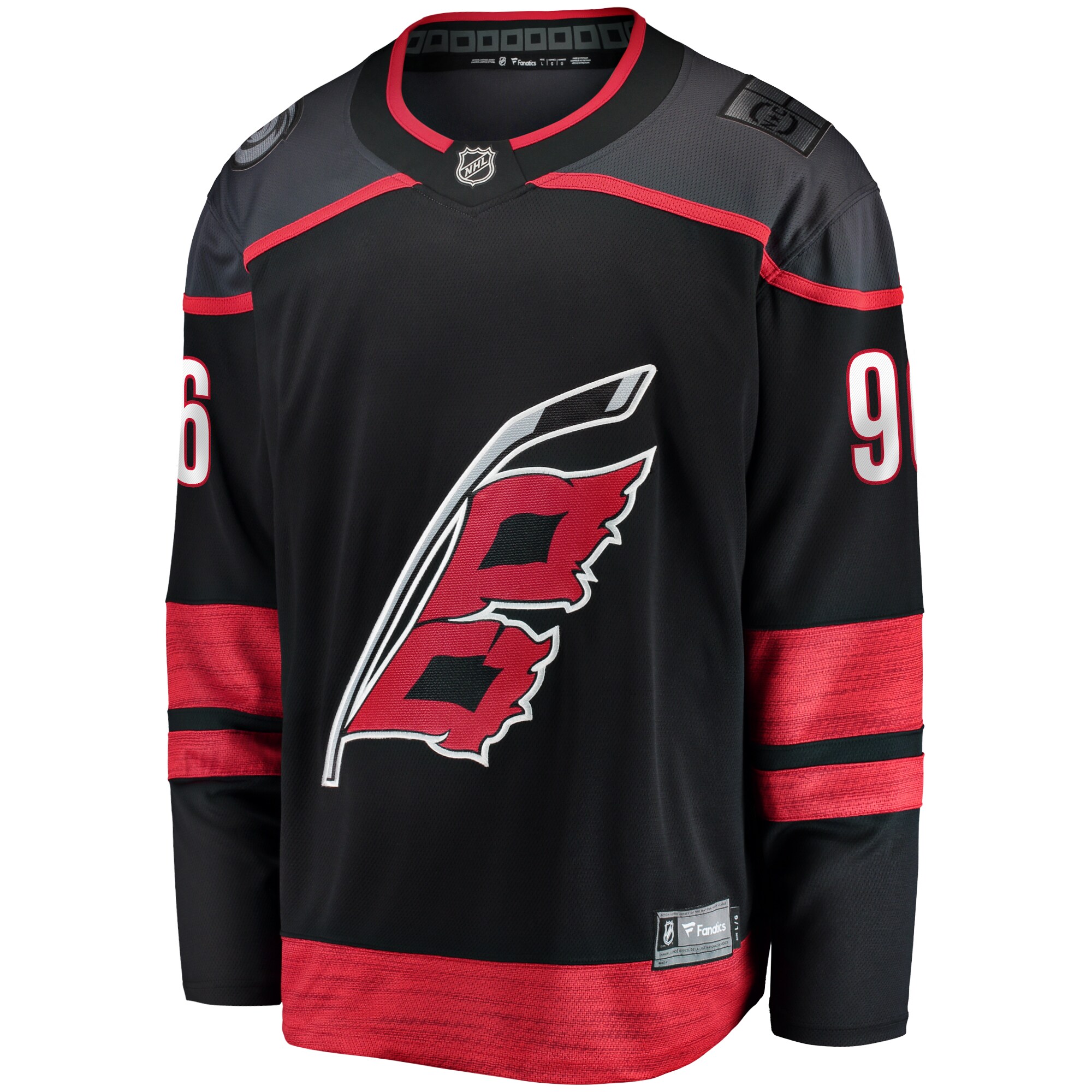 Alternative view of Men's Carolina Hurricanes Mikko Rantanen Black Home Breakaway Hockey Jersey - JS989 