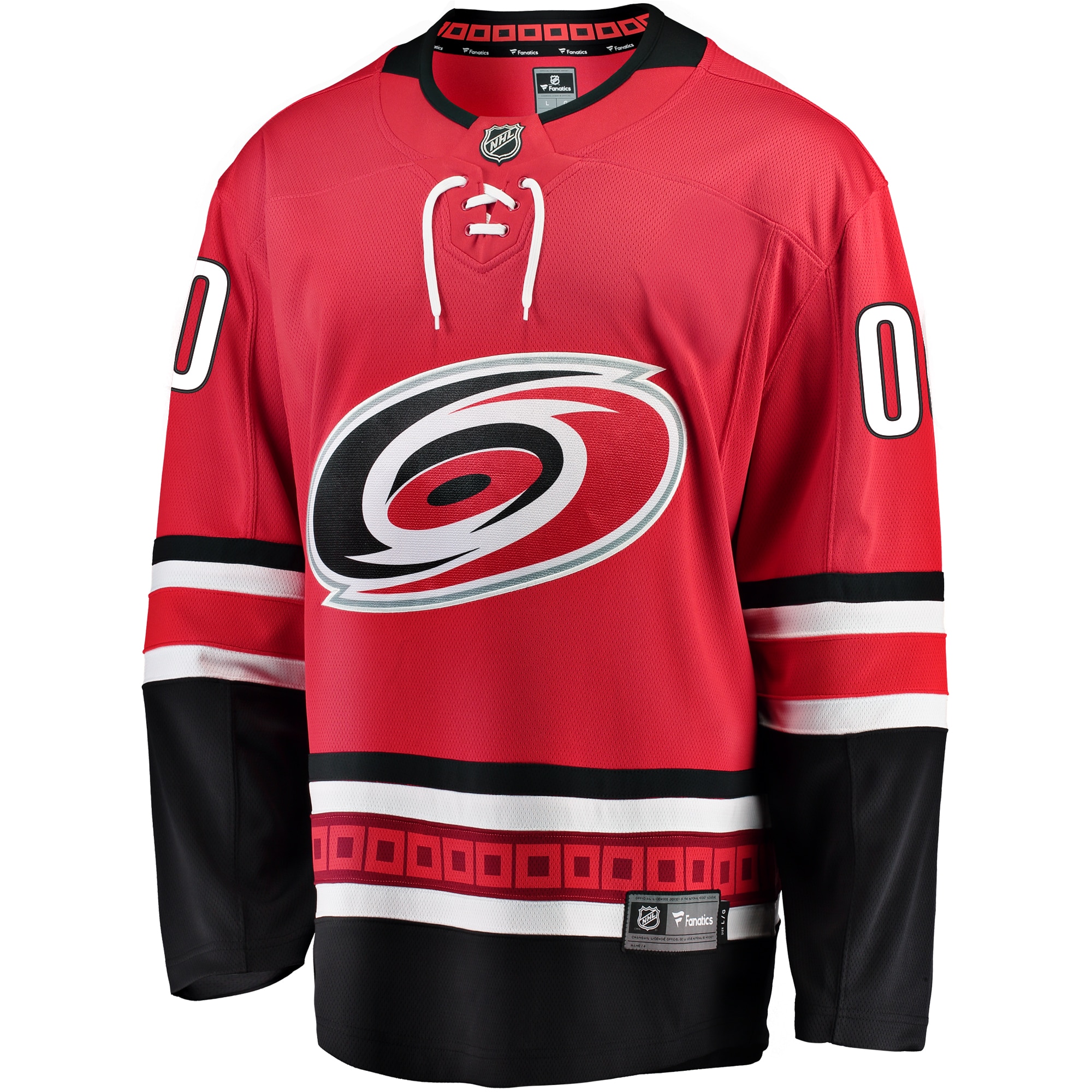Alternative view of Men's Carolina Hurricanes Red Alternate Breakaway Custom Hockey Jersey - JS430 