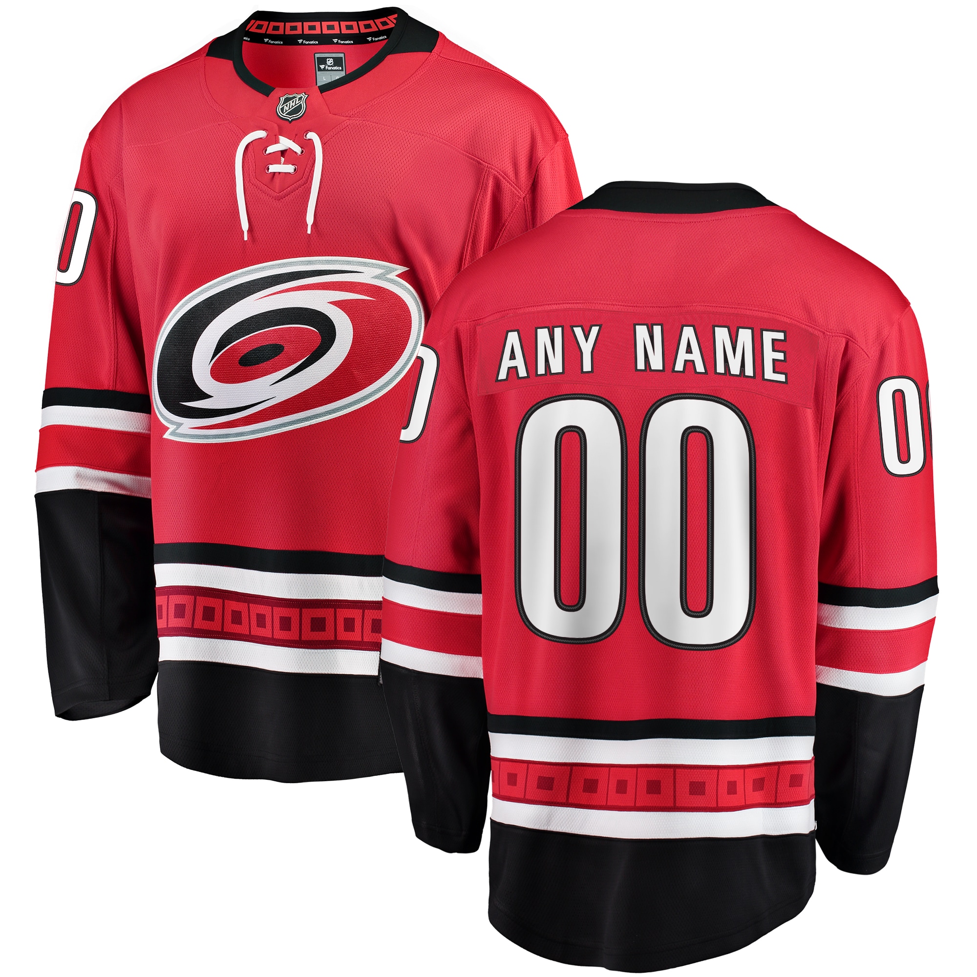 Men's Carolina Hurricanes Red Alternate Breakaway Custom Hockey Jersey - JS430 