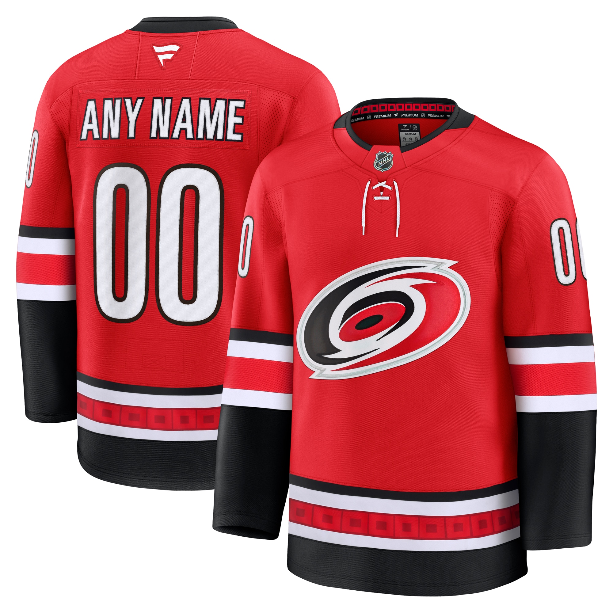 Men's Carolina Hurricanes Red Alternate Premium Custom Hockey Jersey - JS699 