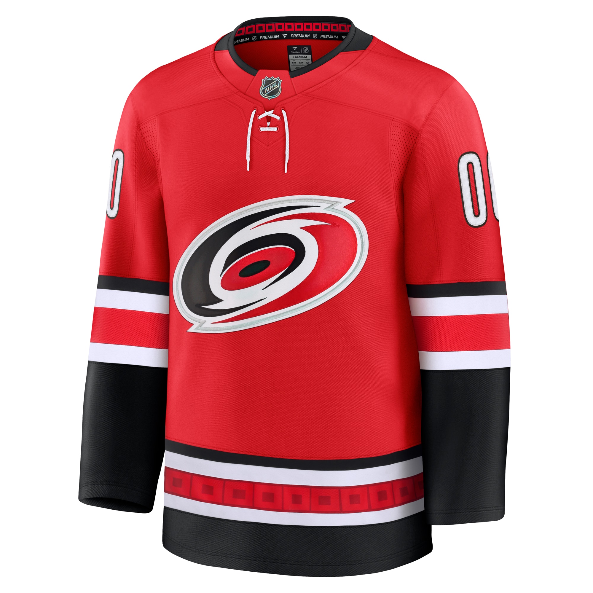 Alternative view of Men's Carolina Hurricanes Red Alternate Premium Custom Hockey Jersey - JS699 