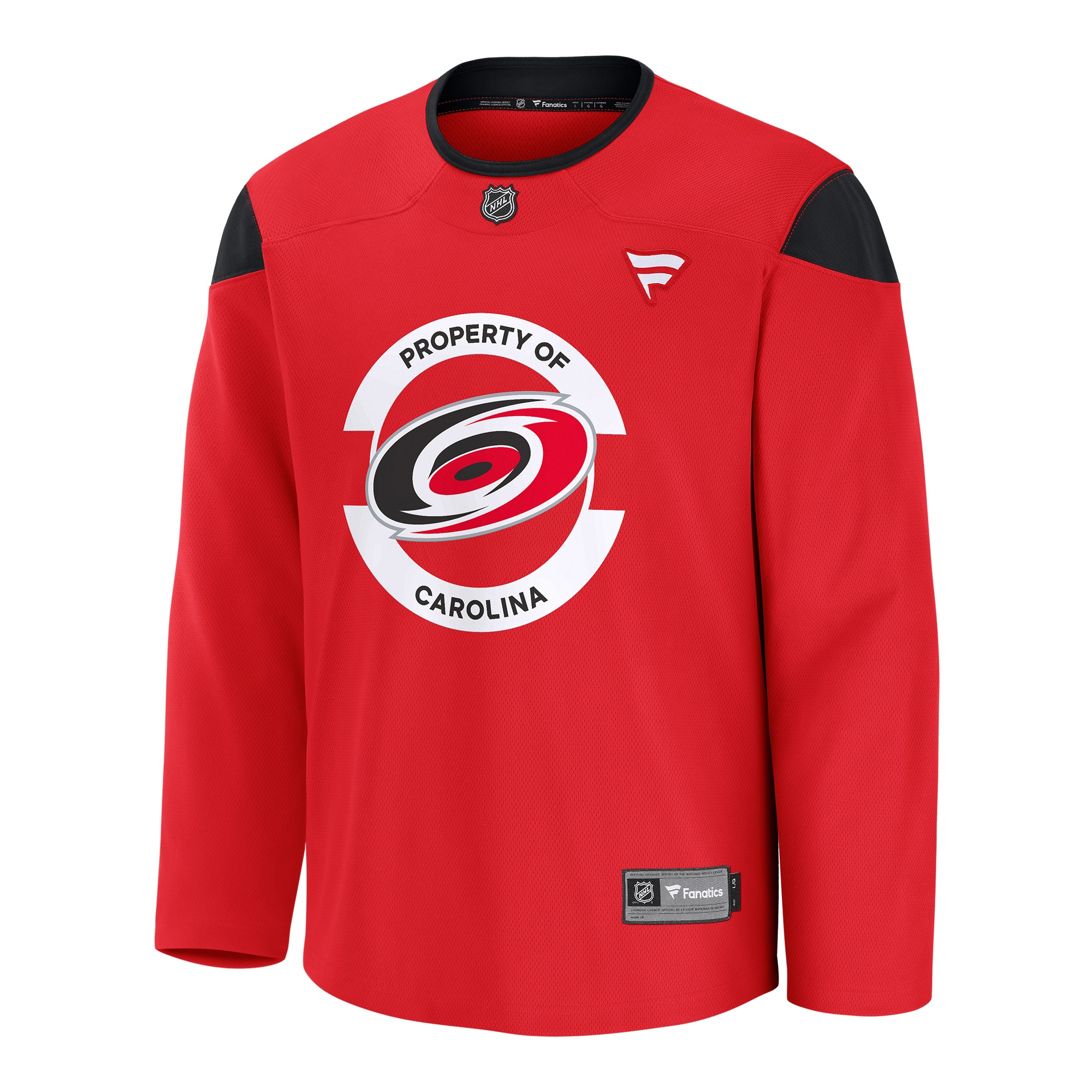 Alternative view of Men's Carolina Hurricanes Red Home Practice Hockey Jersey - JS802 