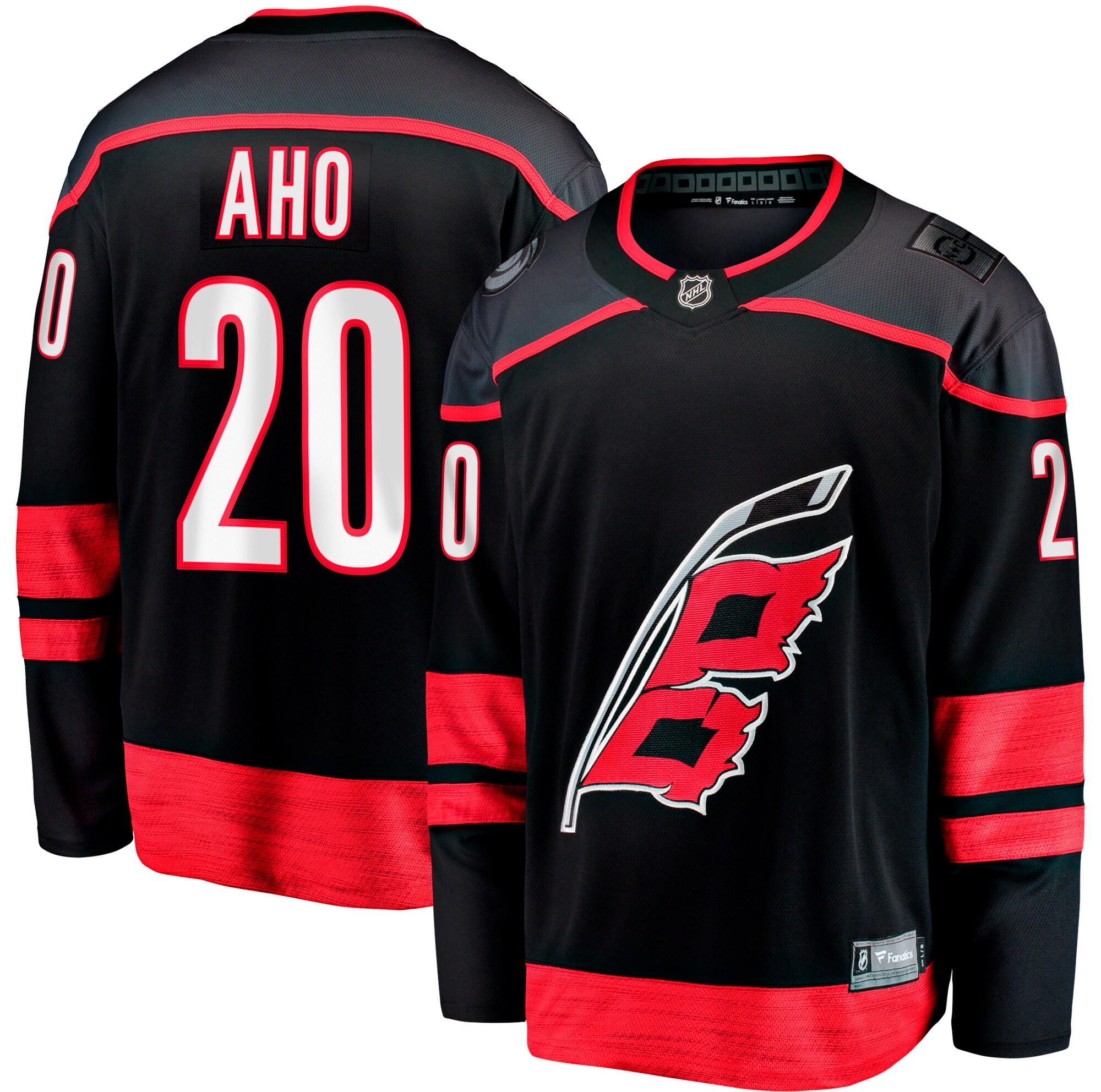 Men's Carolina Hurricanes Sebastian Aho Black Home Breakaway Hockey Jersey - JS910 