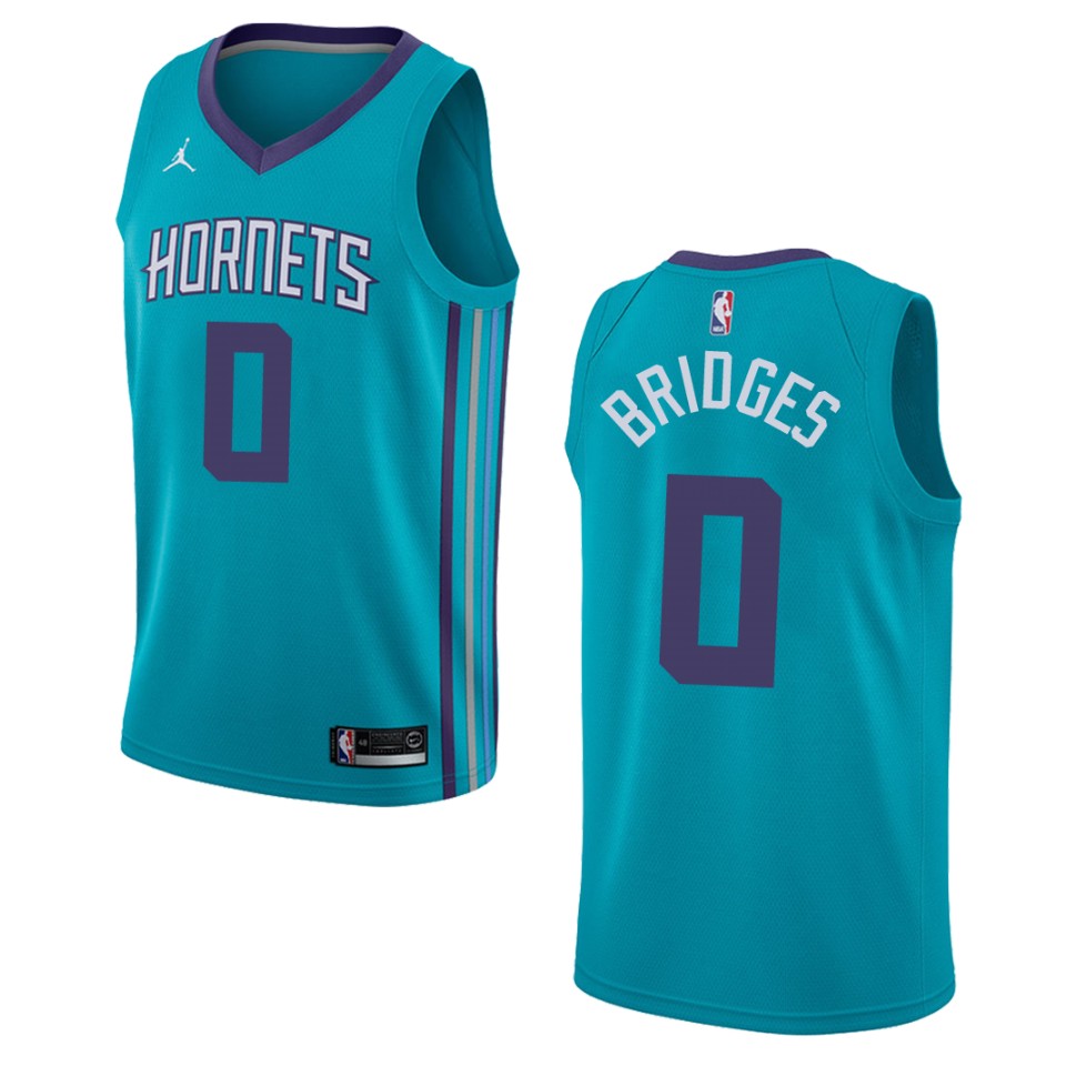 Men's Charlotte Hornets #0 Miles Bridges Icon Swingman Basketball Jersey - Teal