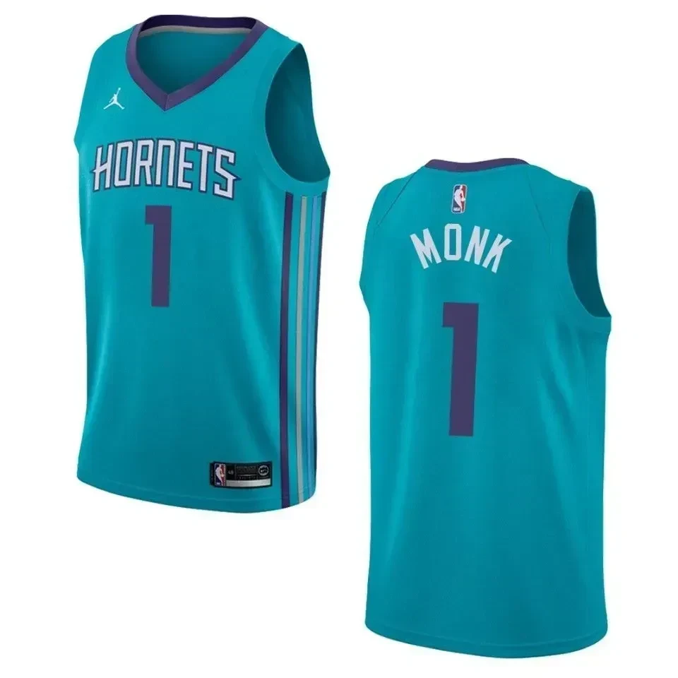 Men's Charlotte Hornets 1 Malik Monk Icon Swingman Basketball Jersey - Teal - JS787 