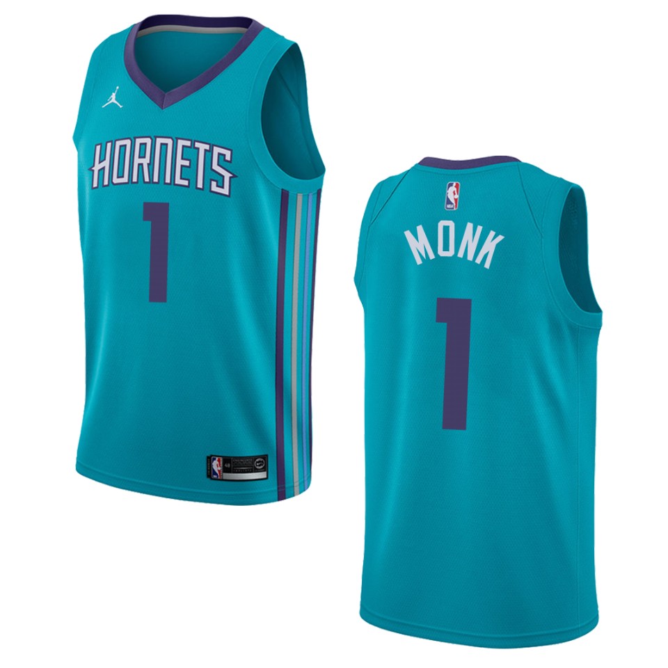Men's Charlotte Hornets #1 Malik Monk Icon Swingman Basketball Jersey - Teal