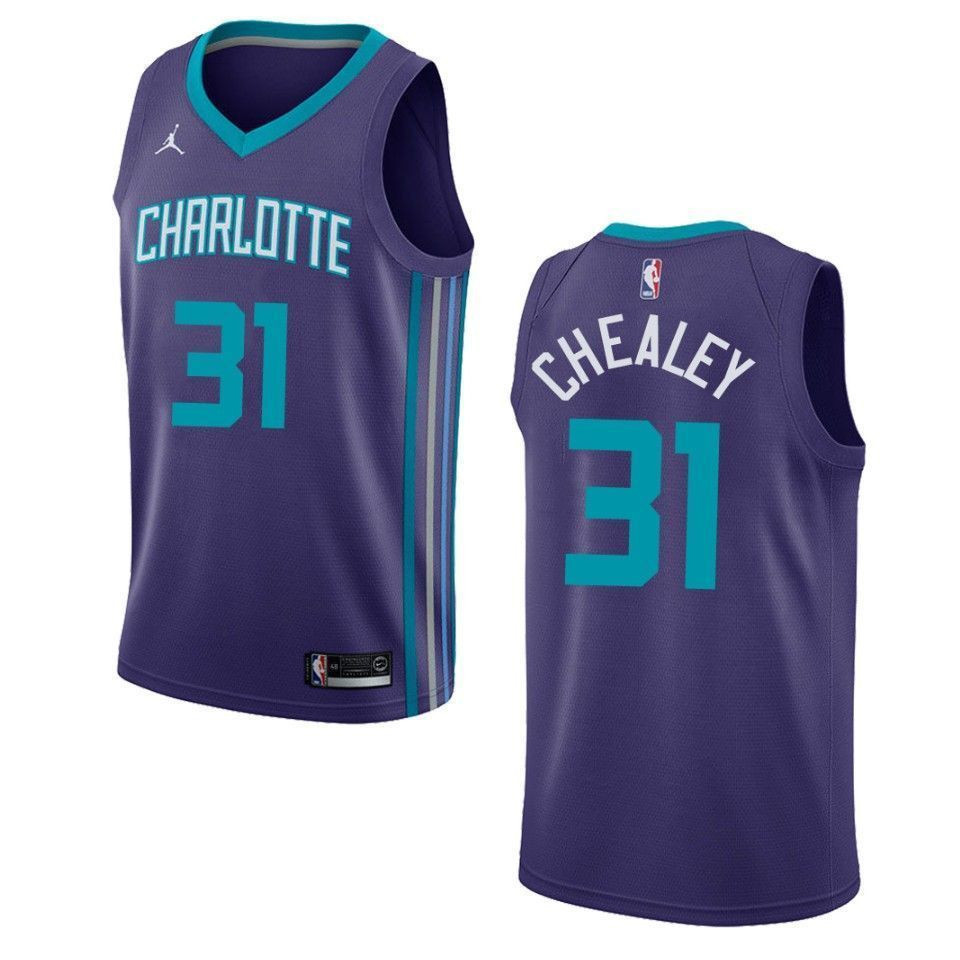 Men's Charlotte Hornets 31 Joe Chealey Statement Swingman Basketball Jersey - Purple - JS734 