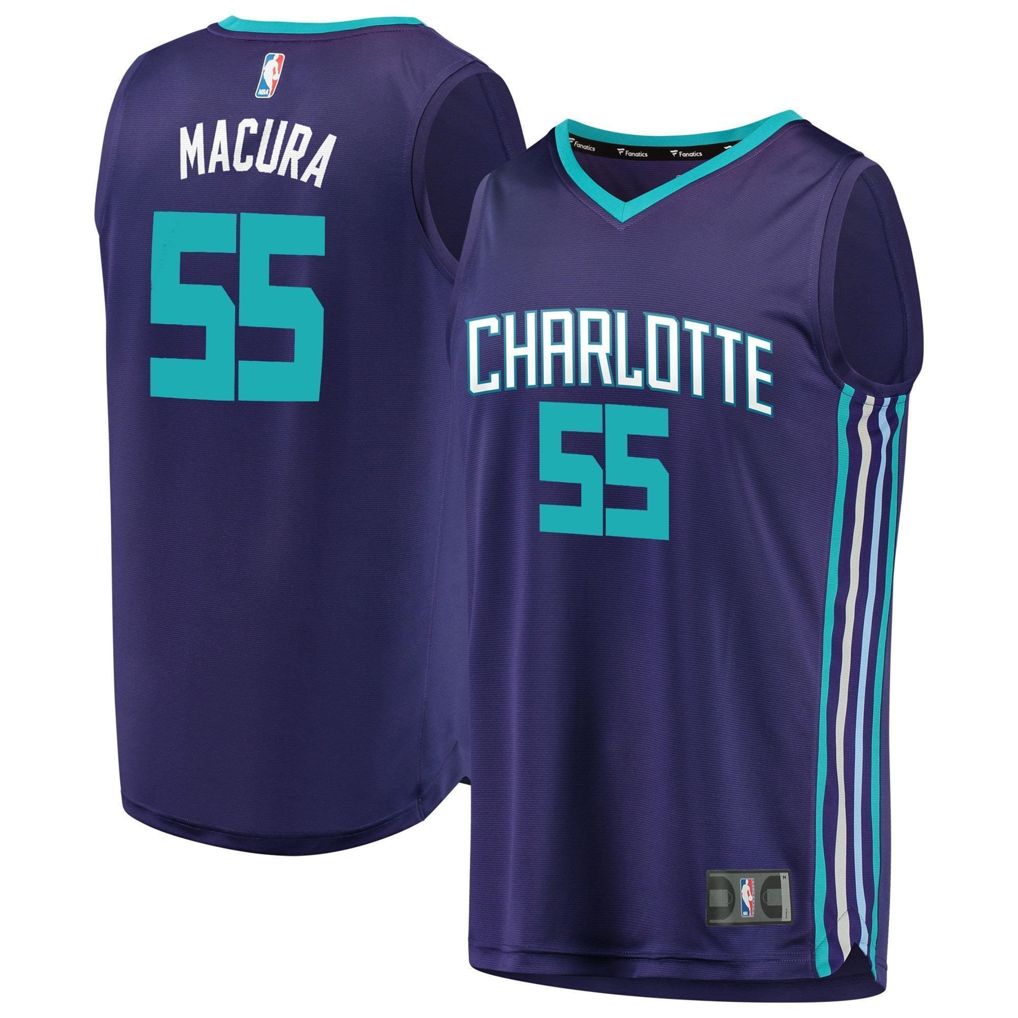 Men's Charlotte Hornets 55 J.p. Macura Statement Swingman Basketball Jersey - Purple - JS638 