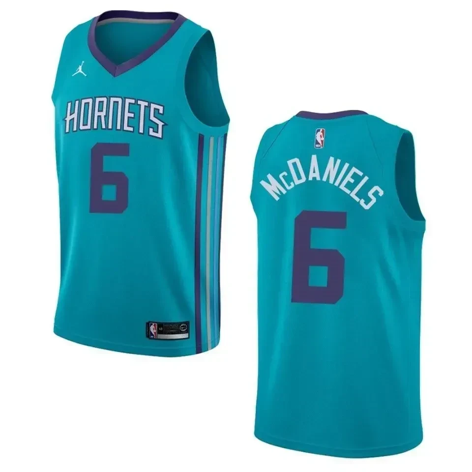 Men's Charlotte Hornets 6 Jalen Mcdaniels Icon Swingman Basketball Jersey - Teal - JS694 