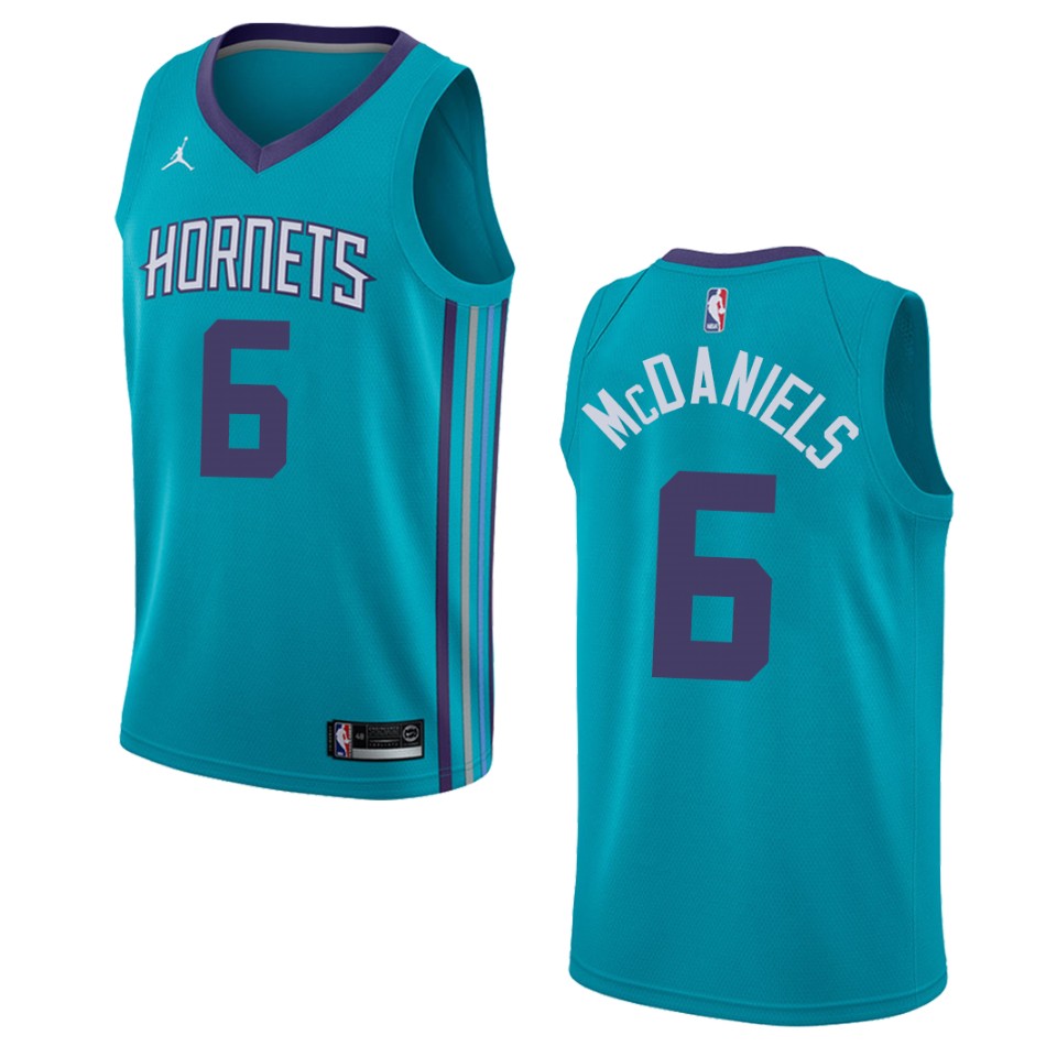Men's Charlotte Hornets #6 Jalen Mcdaniels Icon Swingman Basketball Jersey - Teal