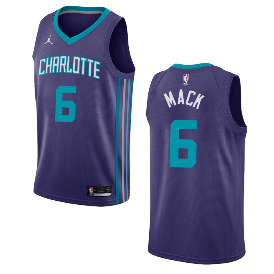 Men's Charlotte Hornets #6 Shelvin Mack Statement Swingman Basketball Jersey - Purple