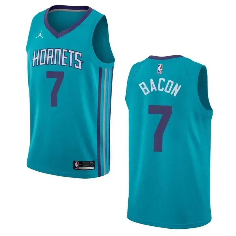 Men's Charlotte Hornets 7 Dwayne Bacon Icon Swingman Basketball Jersey - Teal - JS342 