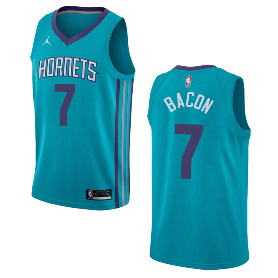 Men's Charlotte Hornets #7 Dwayne Bacon Icon Swingman Basketball Jersey - Teal