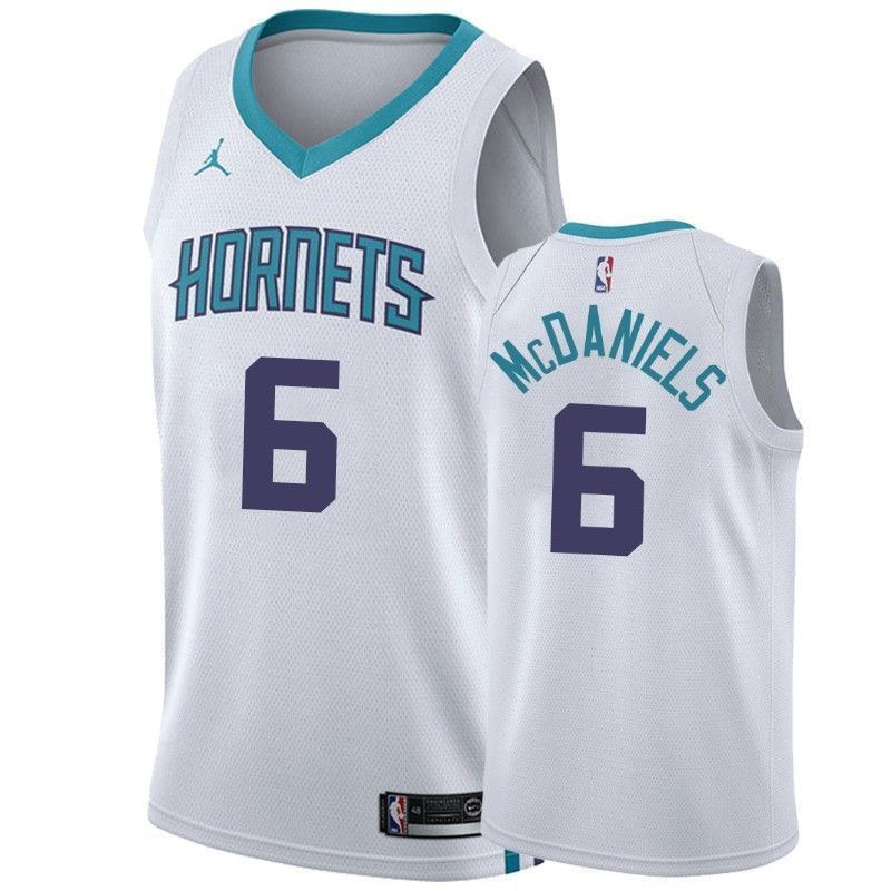 Men's Charlotte Hornets Jalen Mcdaniels 6 Association Basketball Jersey - JS474 