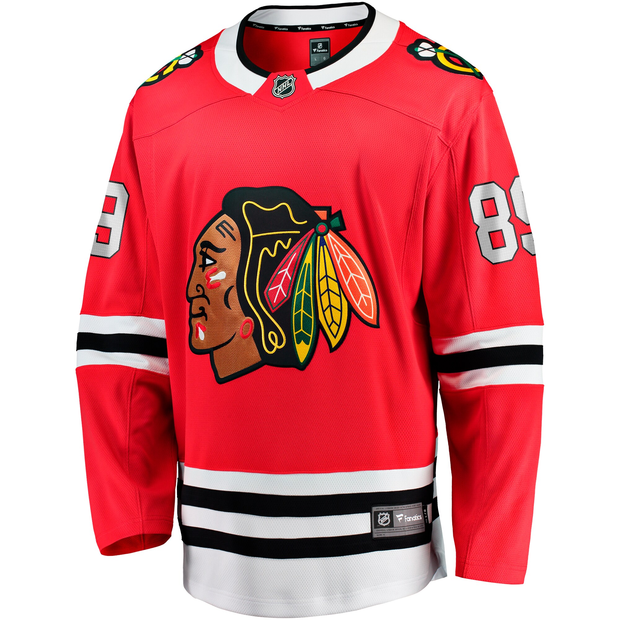 Alternative view of Men's Chicago Blackhawks Andreas Athanasiou Red Home Breakaway Hockey Jersey - JS620 