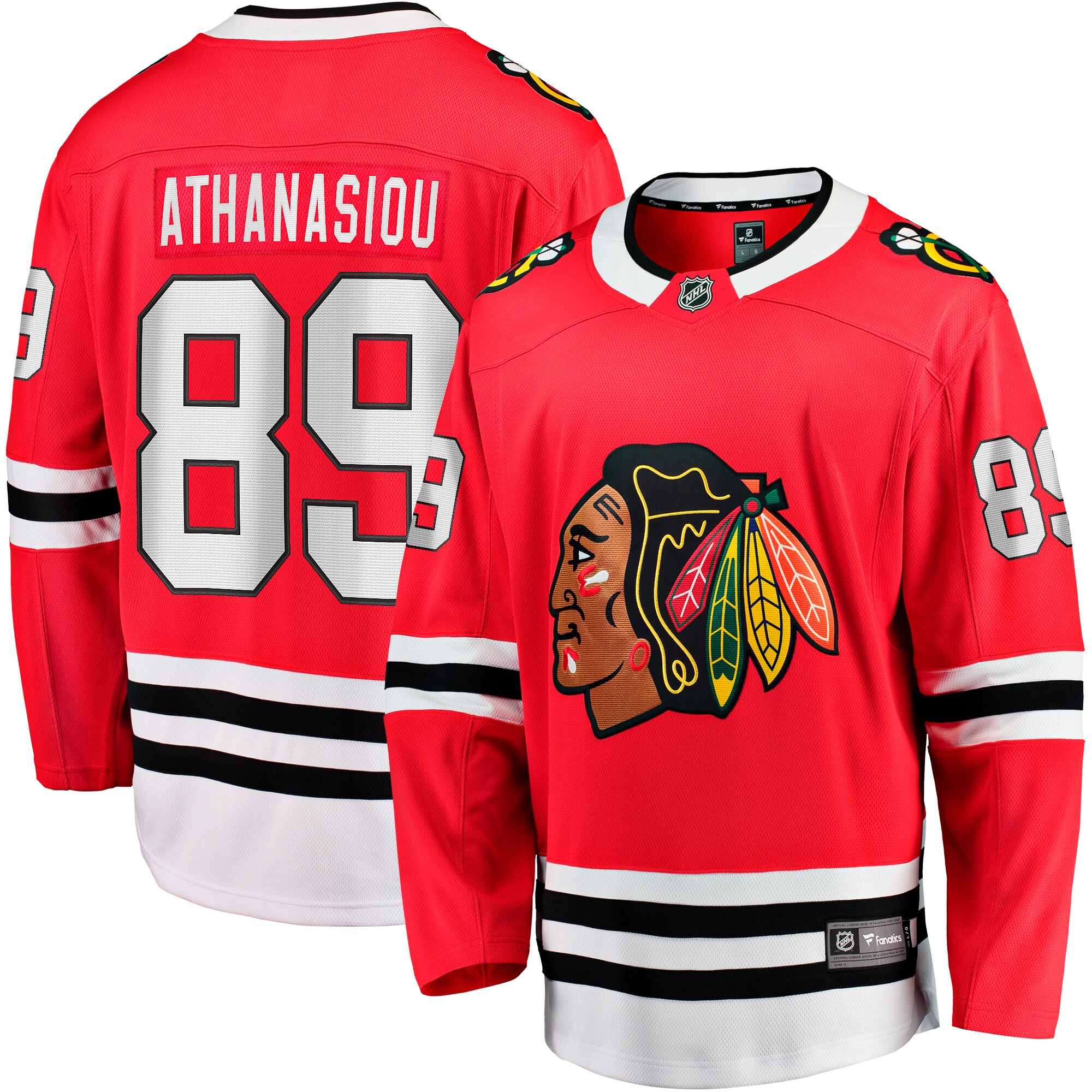 Men's Chicago Blackhawks Andreas Athanasiou Red Home Breakaway Hockey Jersey - JS620 