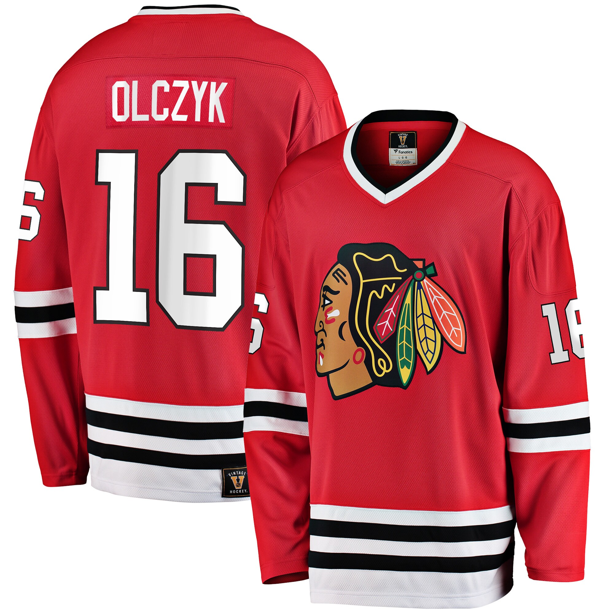Men's Chicago Blackhawks Eddie Olczyk Red Premier Breakaway Retired Player Hockey Jersey - JS337 