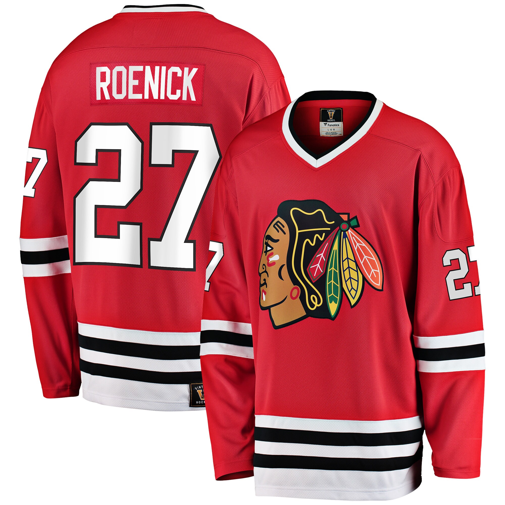 Men's Chicago Blackhawks Jeremy Roenick Red Premier Breakaway Retired Player Hockey Jersey - JS826 