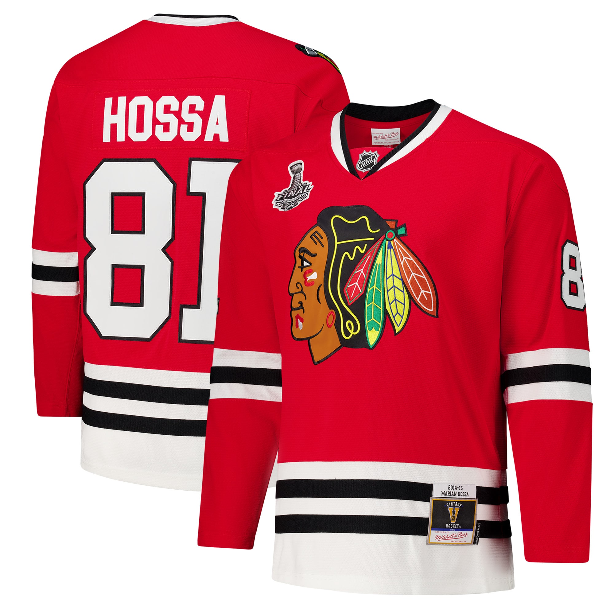 Men's Chicago Blackhawks Marian Hossa Red 2014-15 Power Play Hockey Jersey - JS343 