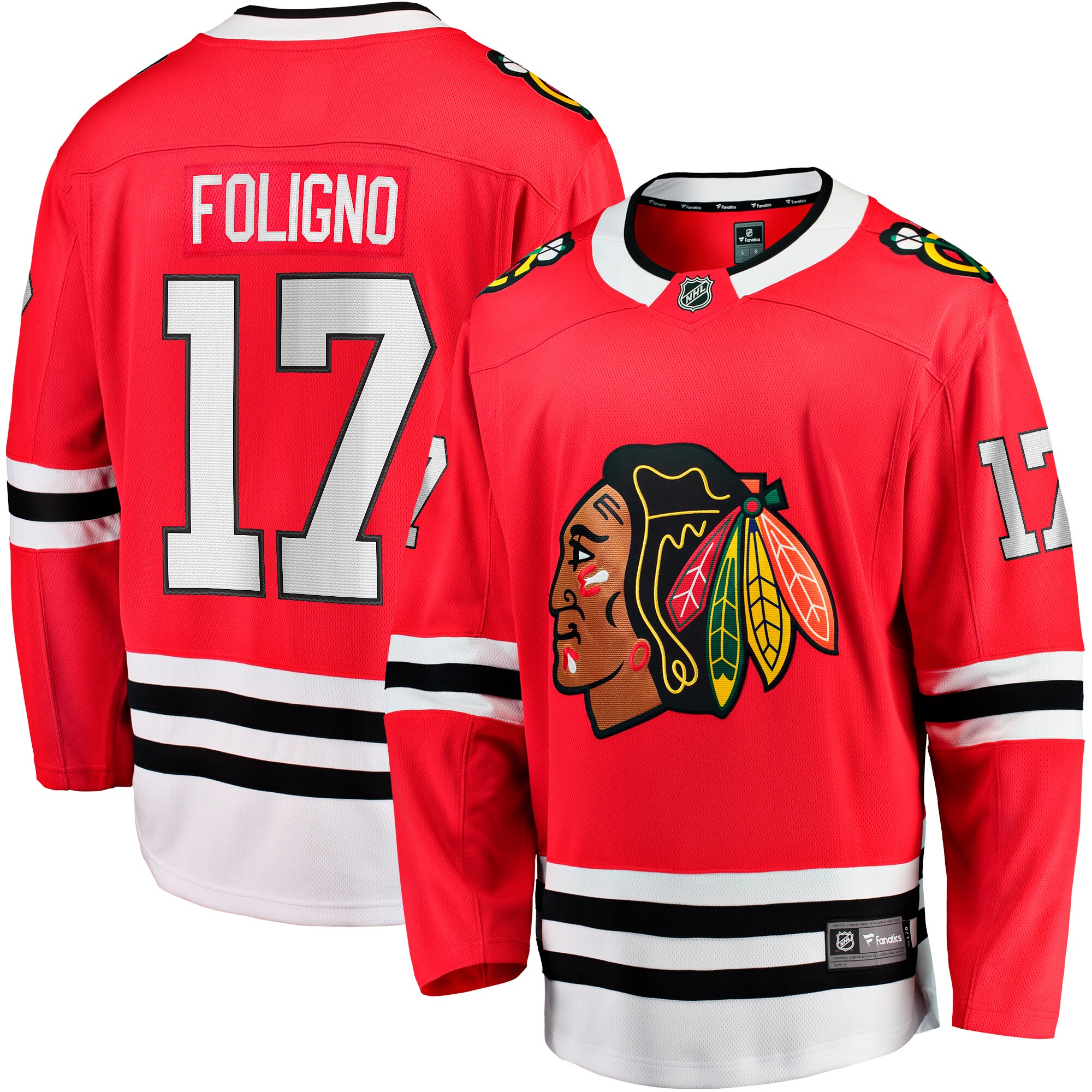 Men's Chicago Blackhawks Nick Foligno Red Home Breakaway Hockey Jersey - JS948 