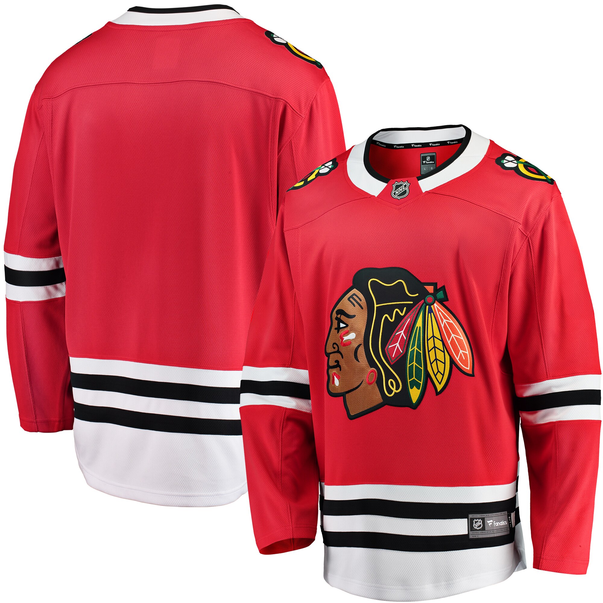 Men's Chicago Blackhawks Red Breakaway Home Hockey Jersey - JS438 