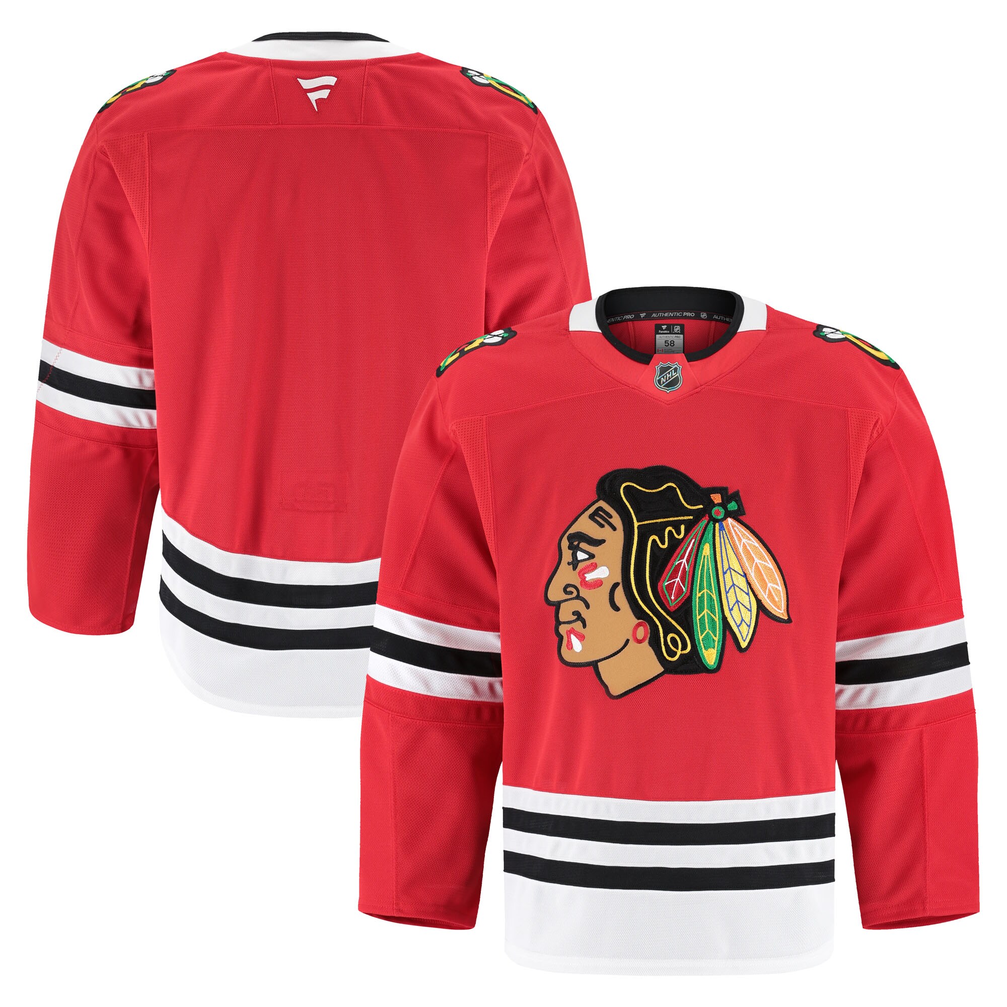 Men's Chicago Blackhawks Red Home Pro Hockey Jersey - JS197 