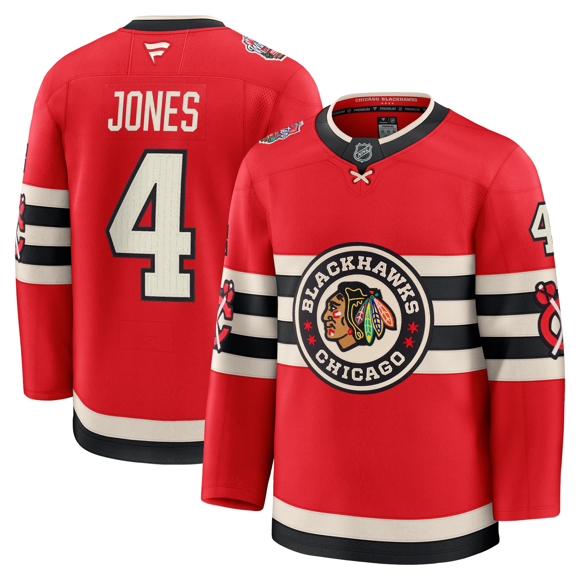 Men's Chicago Blackhawks Seth Jones Red 2025 NHL Winter Classic Premium Player Hockey Jersey - JS285 