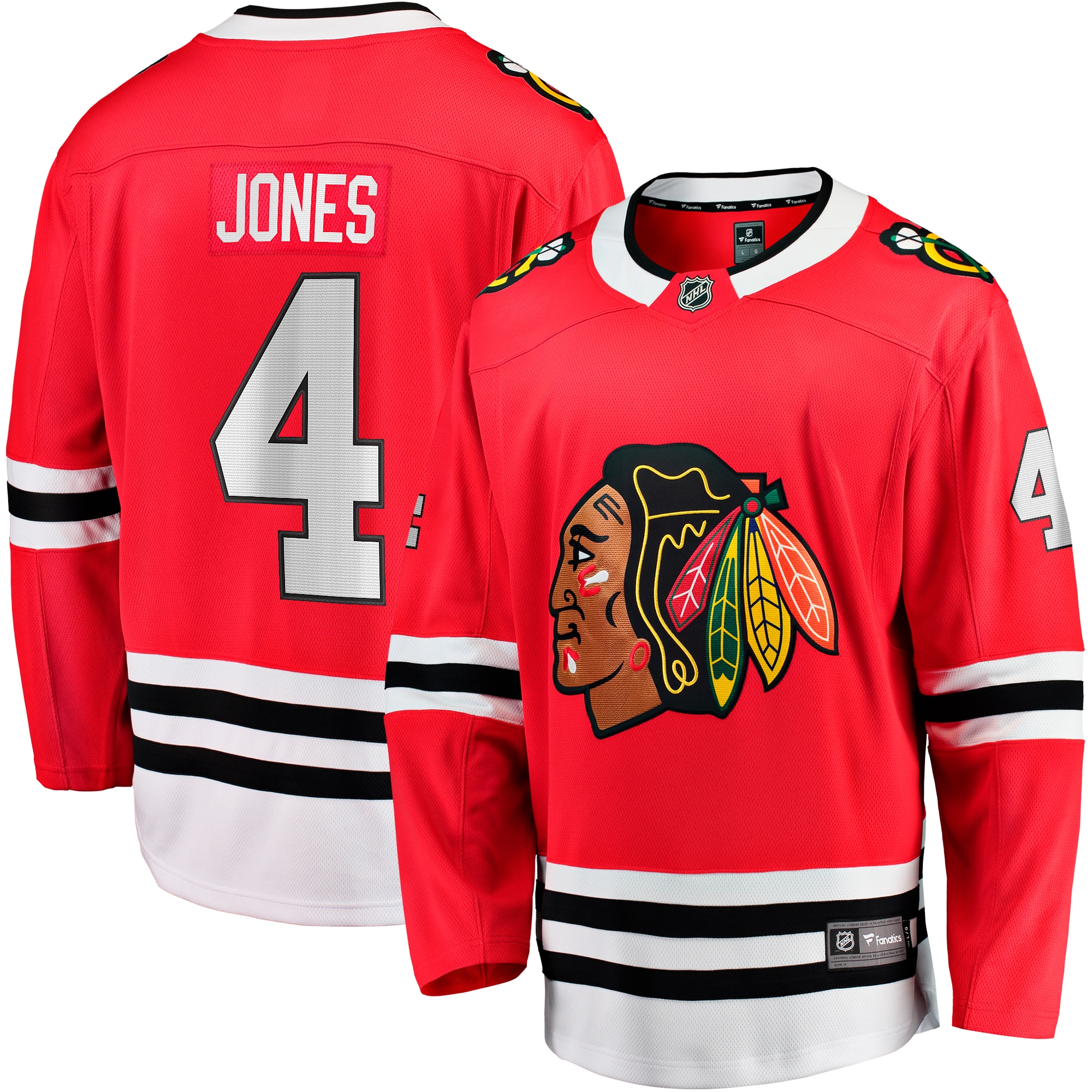 Men's Chicago Blackhawks Seth Jones Red Home Breakaway Player Hockey Jersey - JS154 