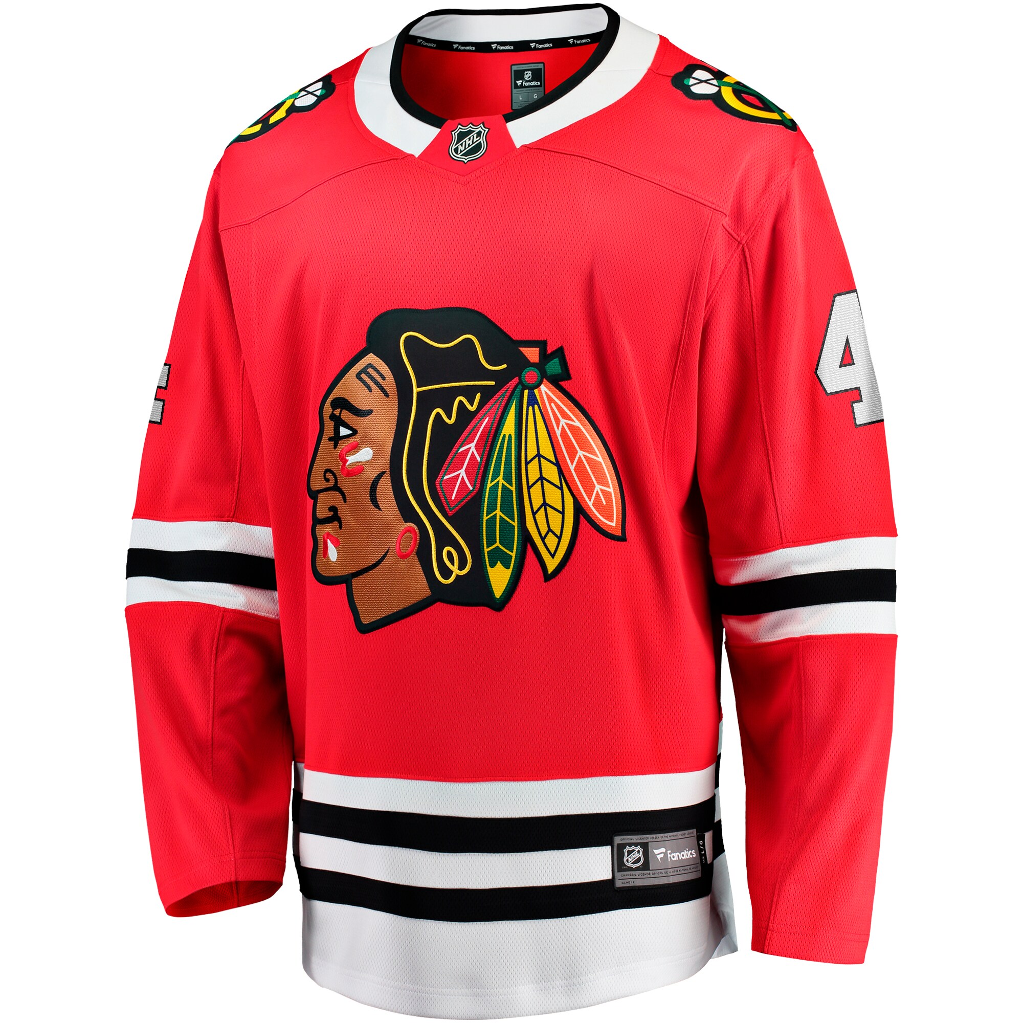 Alternative view of Men's Chicago Blackhawks Seth Jones Red Home Breakaway Player Hockey Jersey - JS154 
