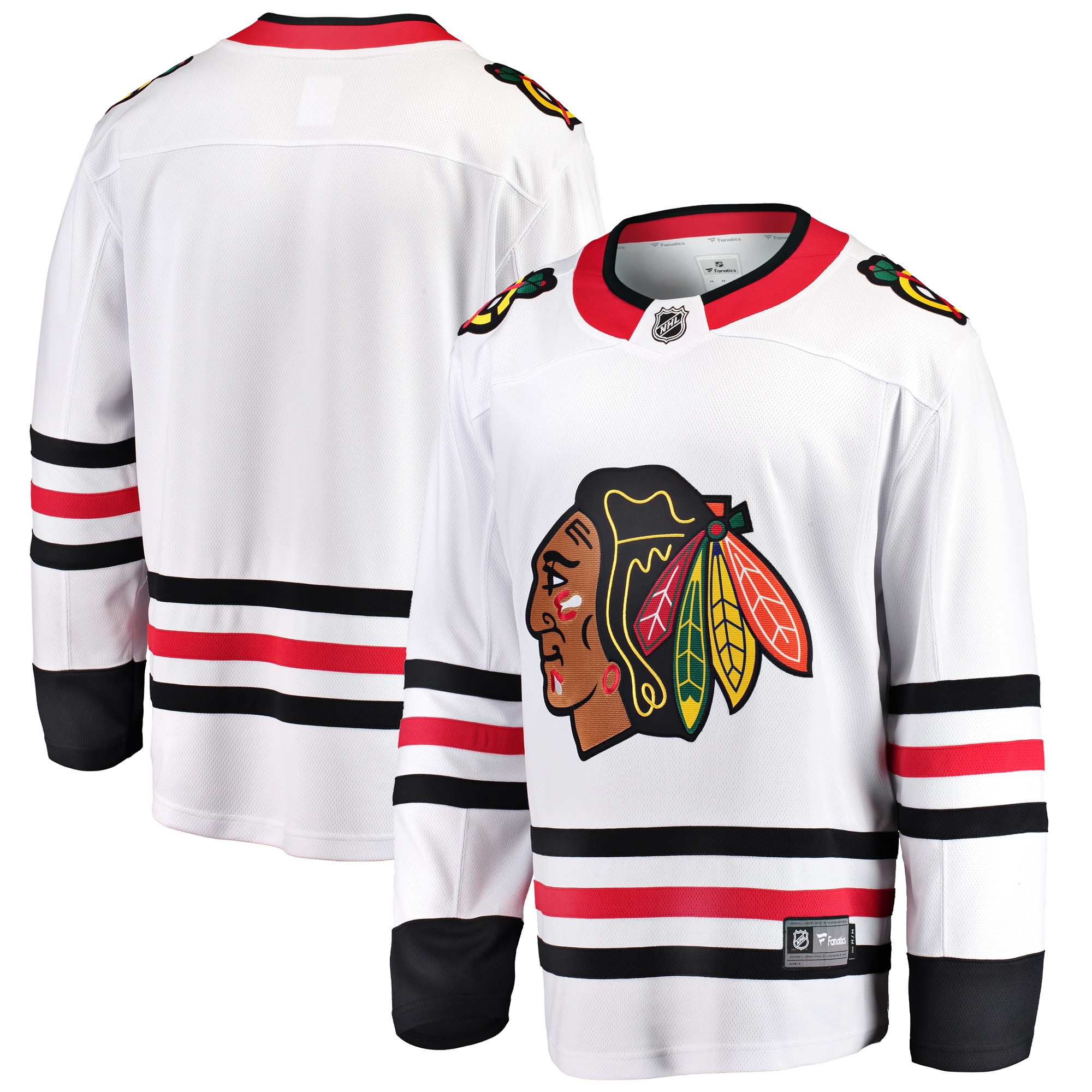 Men's Chicago Blackhawks White Breakaway Away Hockey Jersey - JS999 