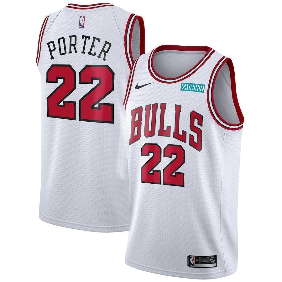Men's Chicago Bulls 22 Otto Porter Jr. Association Swingman Basketball Jersey - White - JS838 