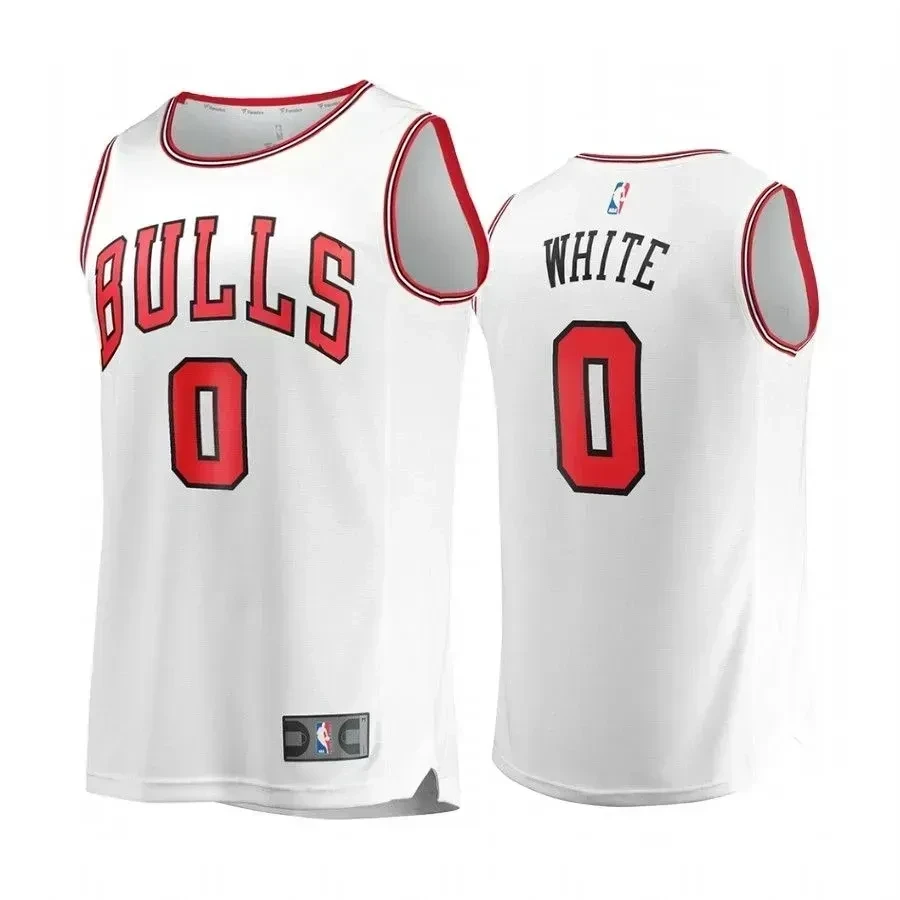 Men's Chicago Bulls Coby White White Association Basketball Jersey - JS889 