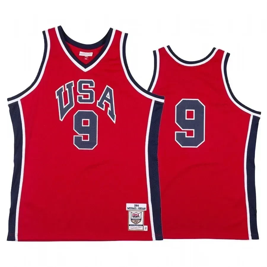 Men's Chicago Bulls Michael Jordan 9 Usa Team 1984 Basketball Jersey - JS567 