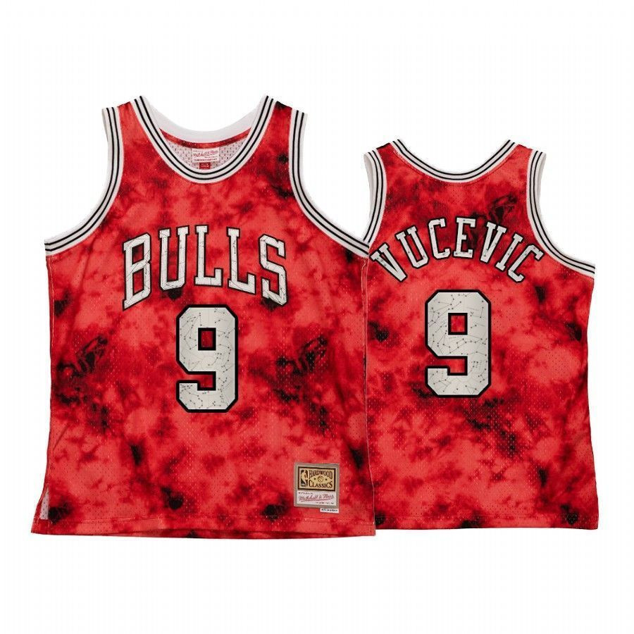 Men's Chicago Bulls Nikola Vucevic Galaxy Constellation Basketball Jersey Red Heritage - JS903 