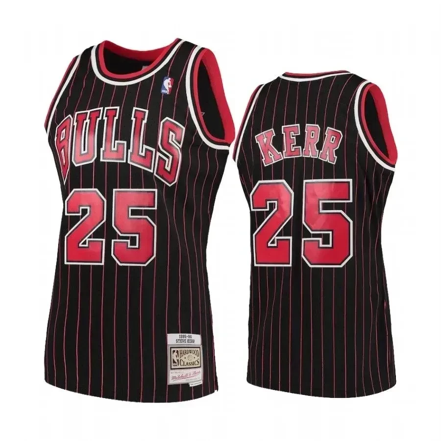 Men's Chicago Bulls Steve Kerr Black Basketball Jersey - JS808 