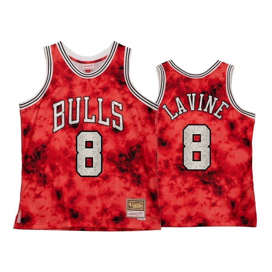 Men's Chicago Bulls Zach Lavine Galaxy Constellation Basketball Jersey Red Heritage - JS237 