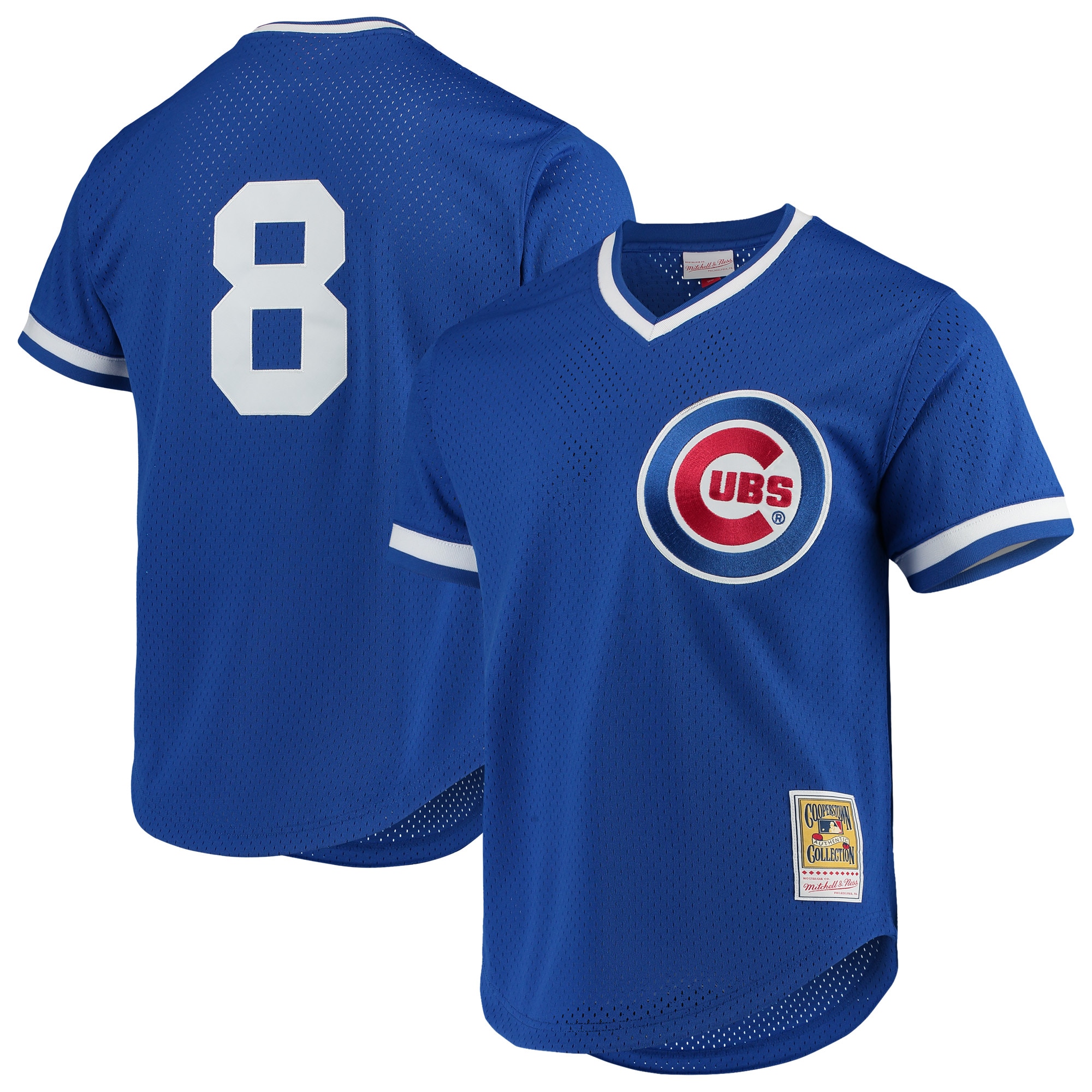 Men's Chicago Cubs Andre Dawson Mitchell & Ness Royal Cooperstown Collection Mesh Batting Practice Baseball Jersey