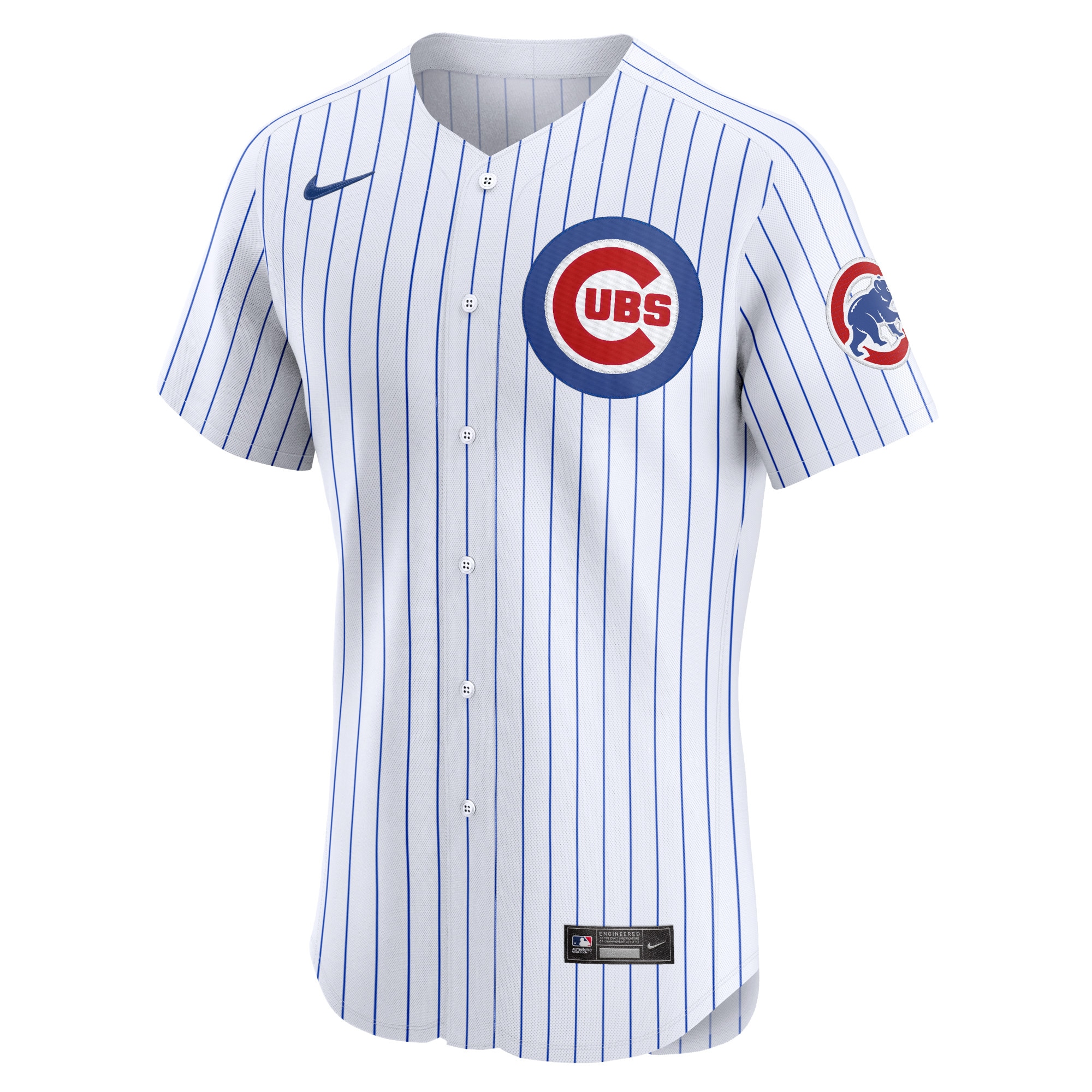 Alternative view of Men's Chicago Cubs Dansby Swanson White Home Elite Player Jersey