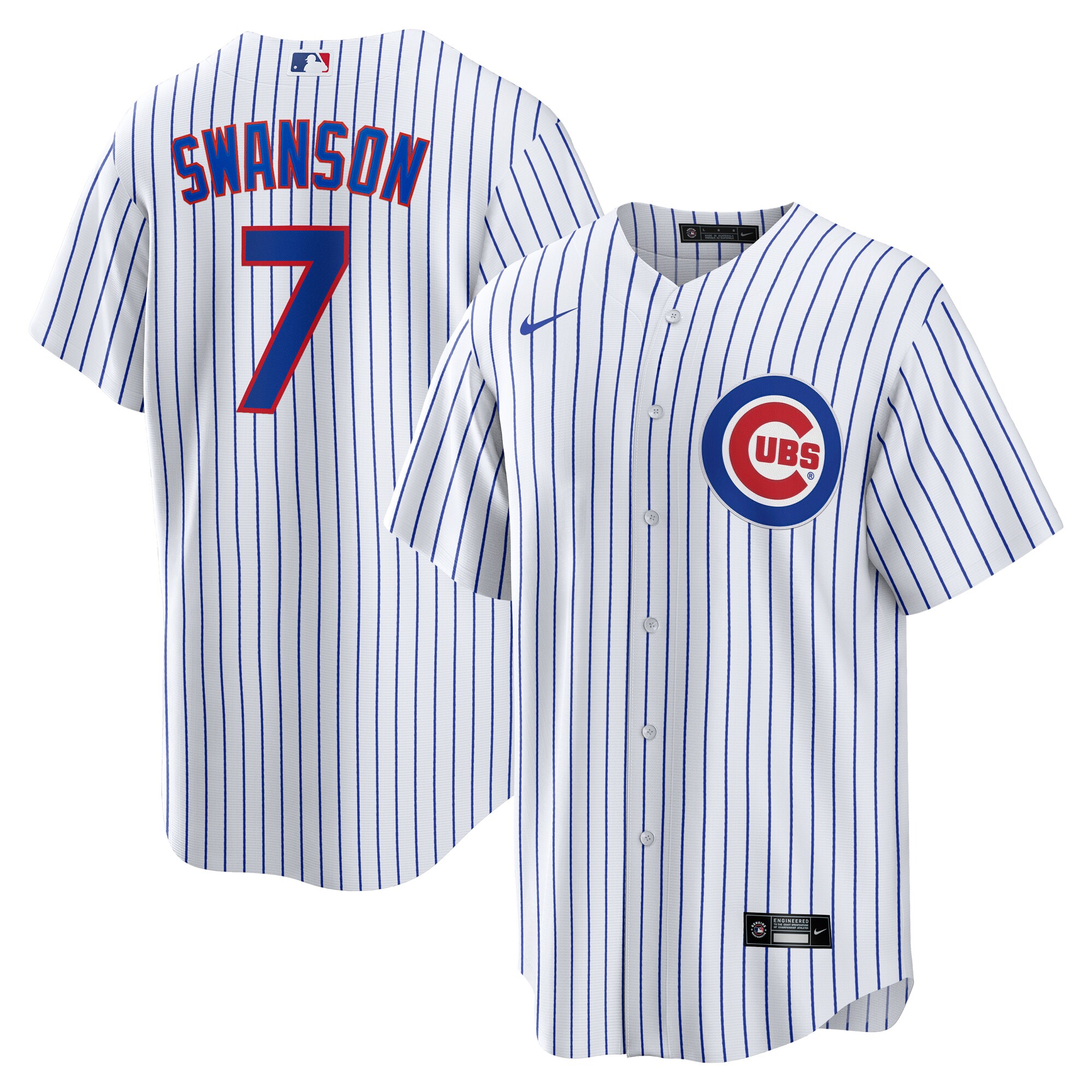 Men's Chicago Cubs Dansby Swanson White Player Jersey