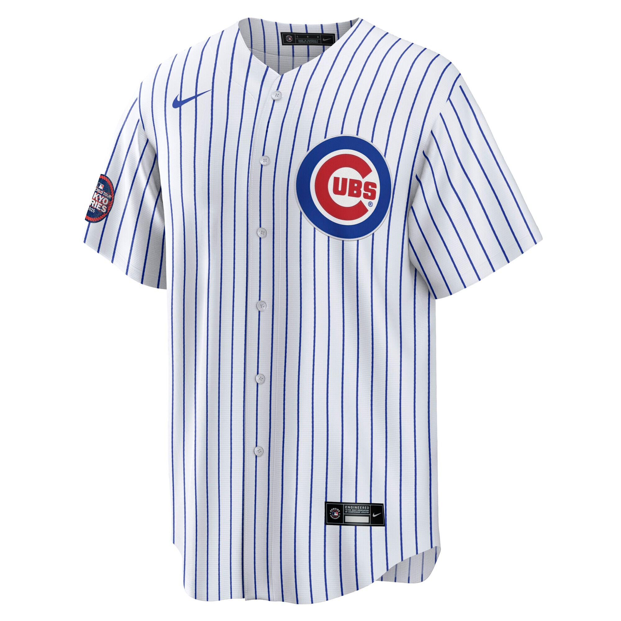 Alternative view of Men's Chicago Cubs Ian Happ White 2025 MLB World Tour: Tokyo Series Home Player Jersey