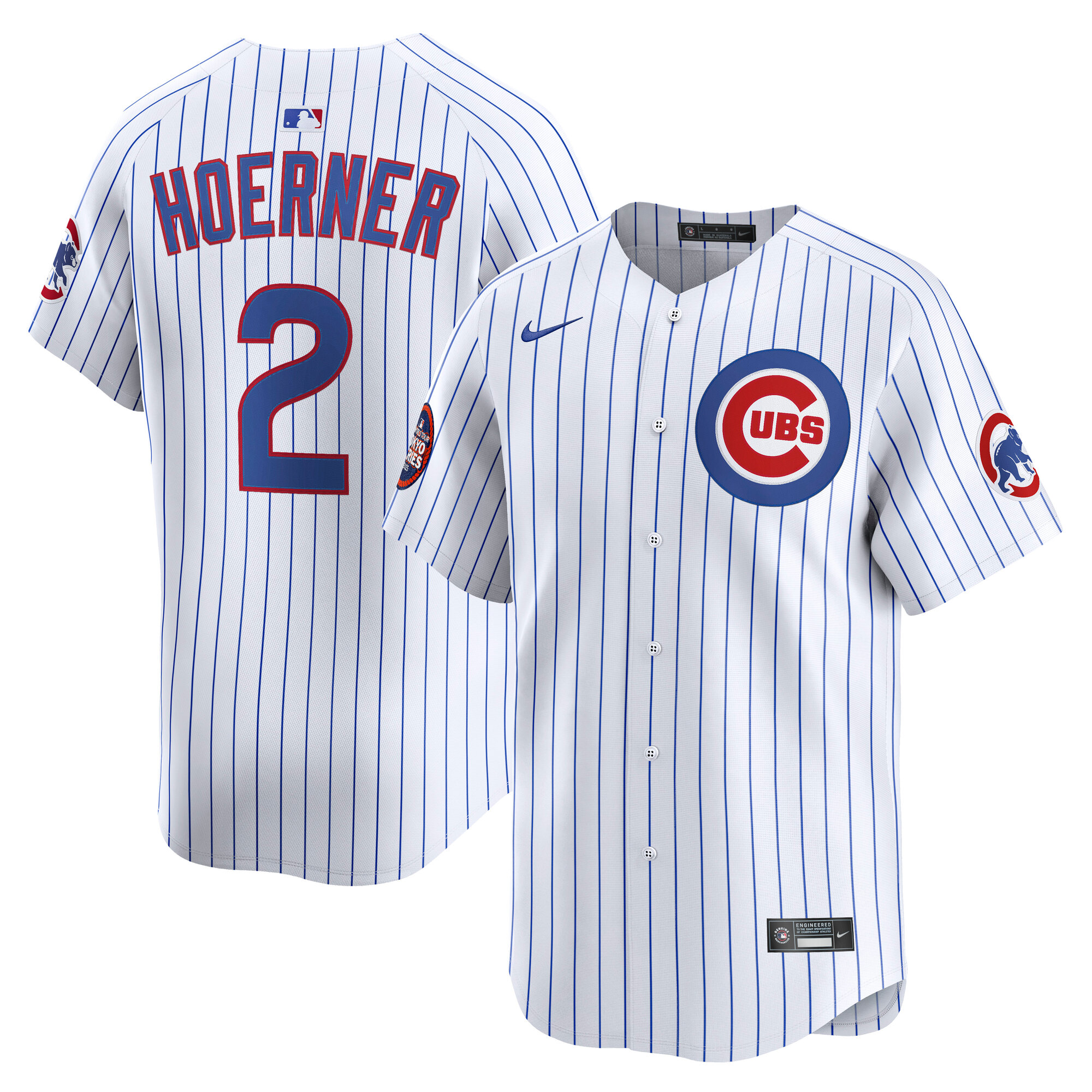 Men's Chicago Cubs Nico Hoerner White 2025 MLB World Tour: Tokyo Series Home Limited Player Baseball Jersey
