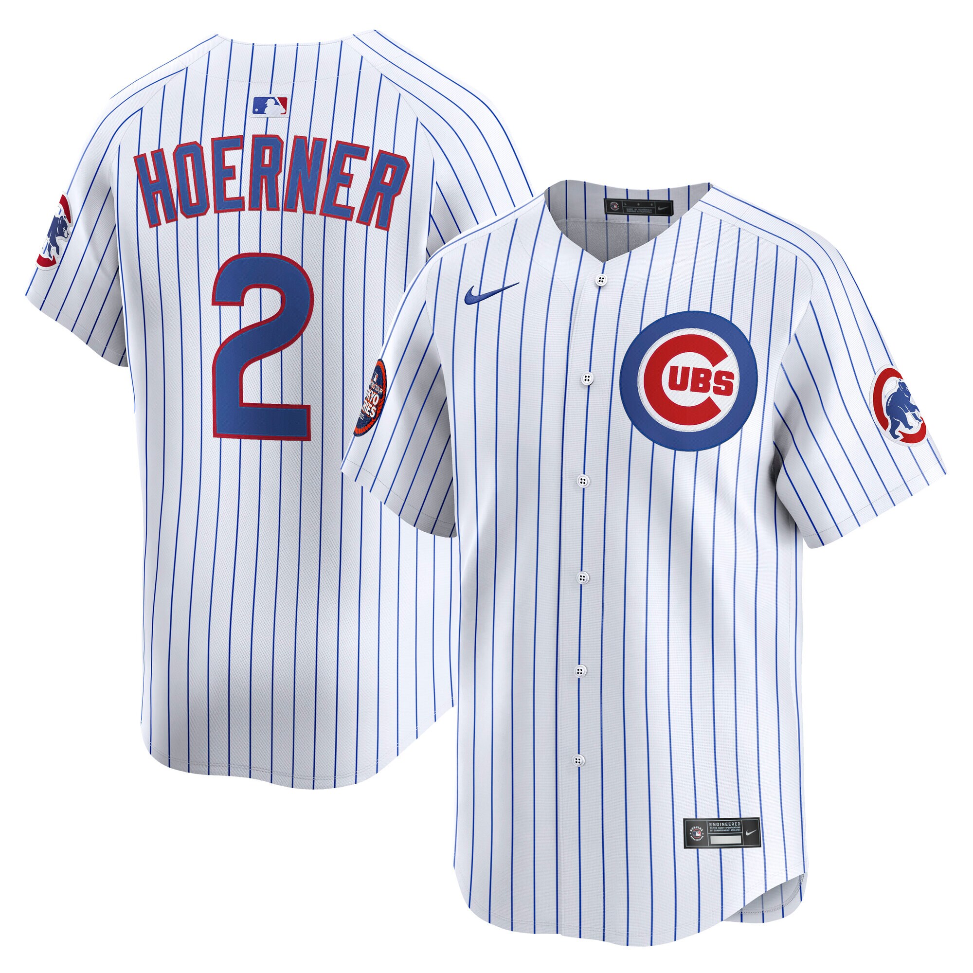Men's Chicago Cubs Nico Hoerner White 2025 MLB World Tour: Tokyo Series Home Limited Player Baseball Jersey
