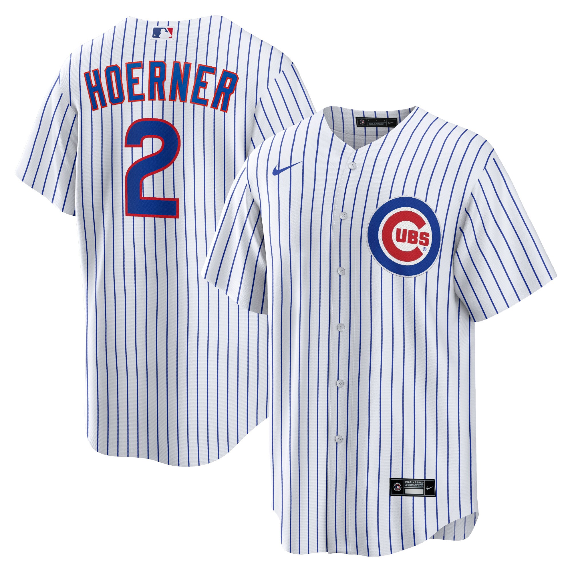 Men's Chicago Cubs Nico Hoerner White Player Baseball Jersey
